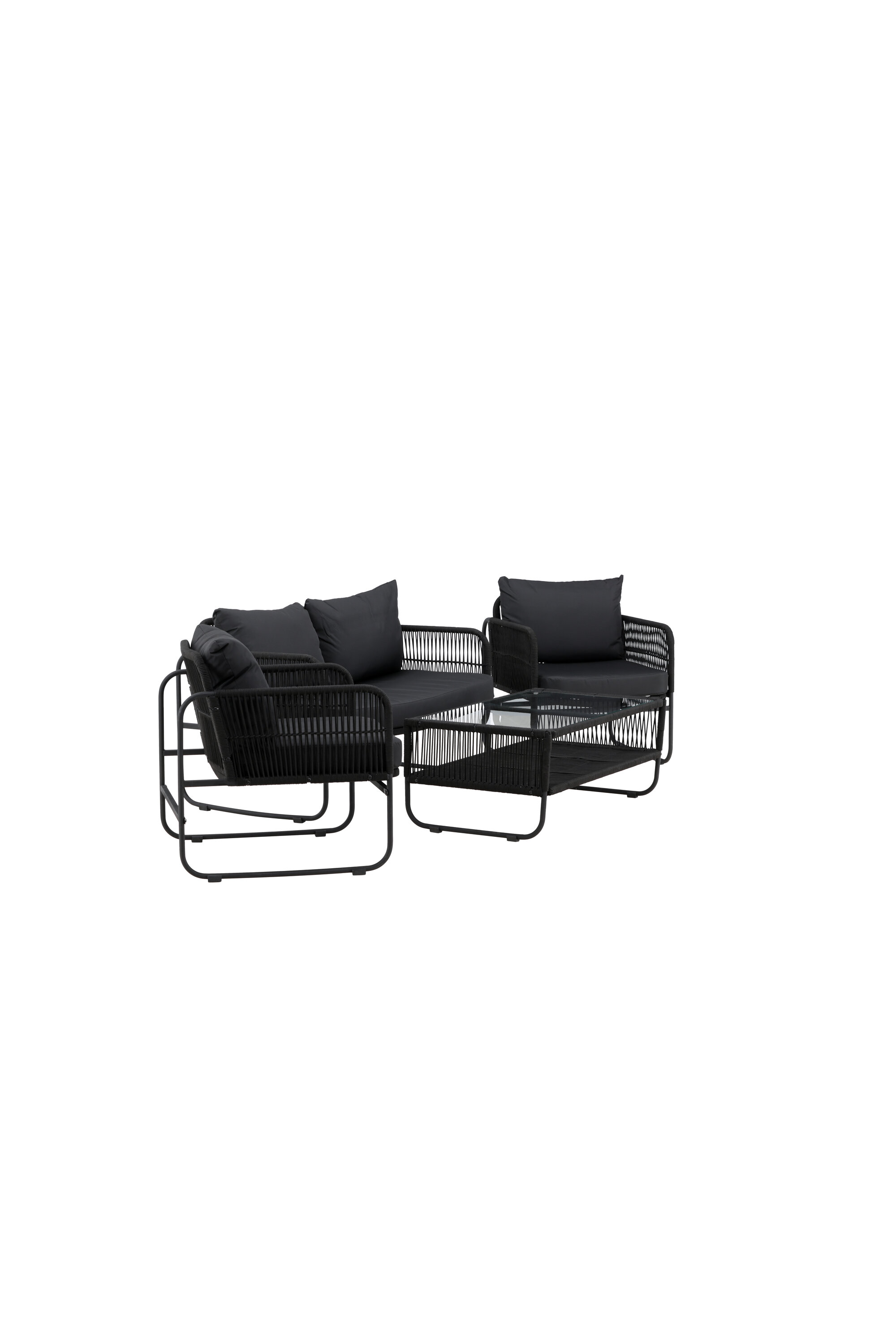 Venture Home Utah Lounge Set Svart