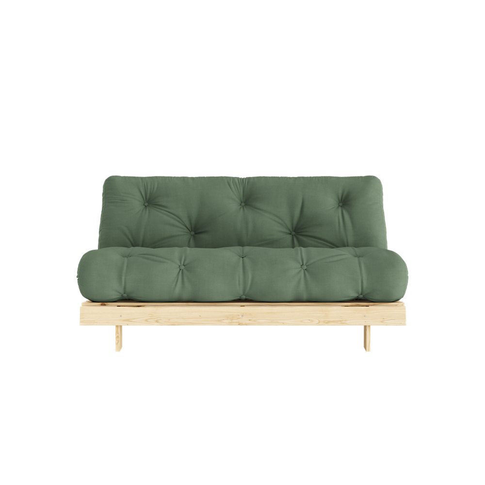 Karup Design Roots Bäddsoffa Natur/Olive Green 160cm