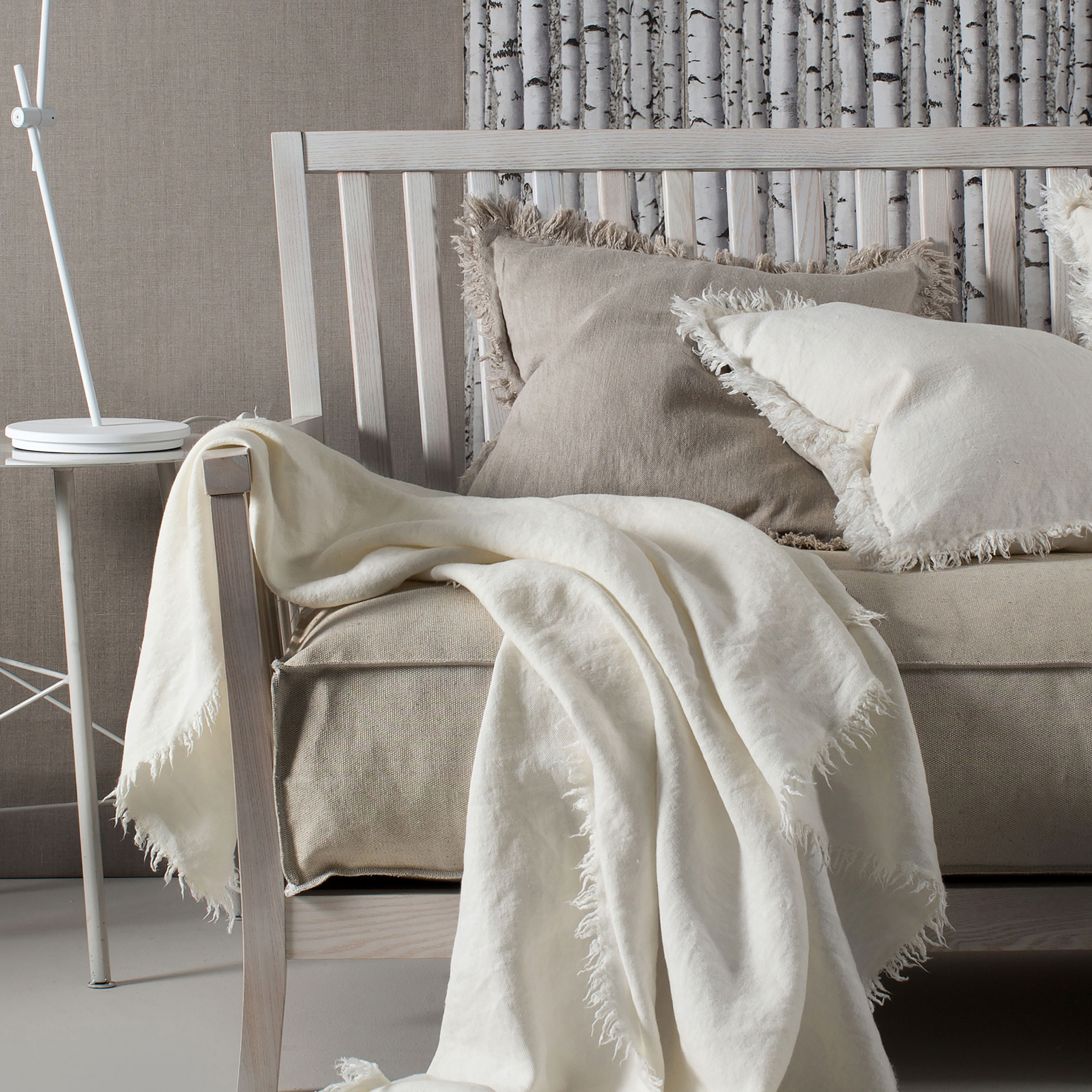 Himla Merlin Kuddfodral Linne Offwhite 50x50