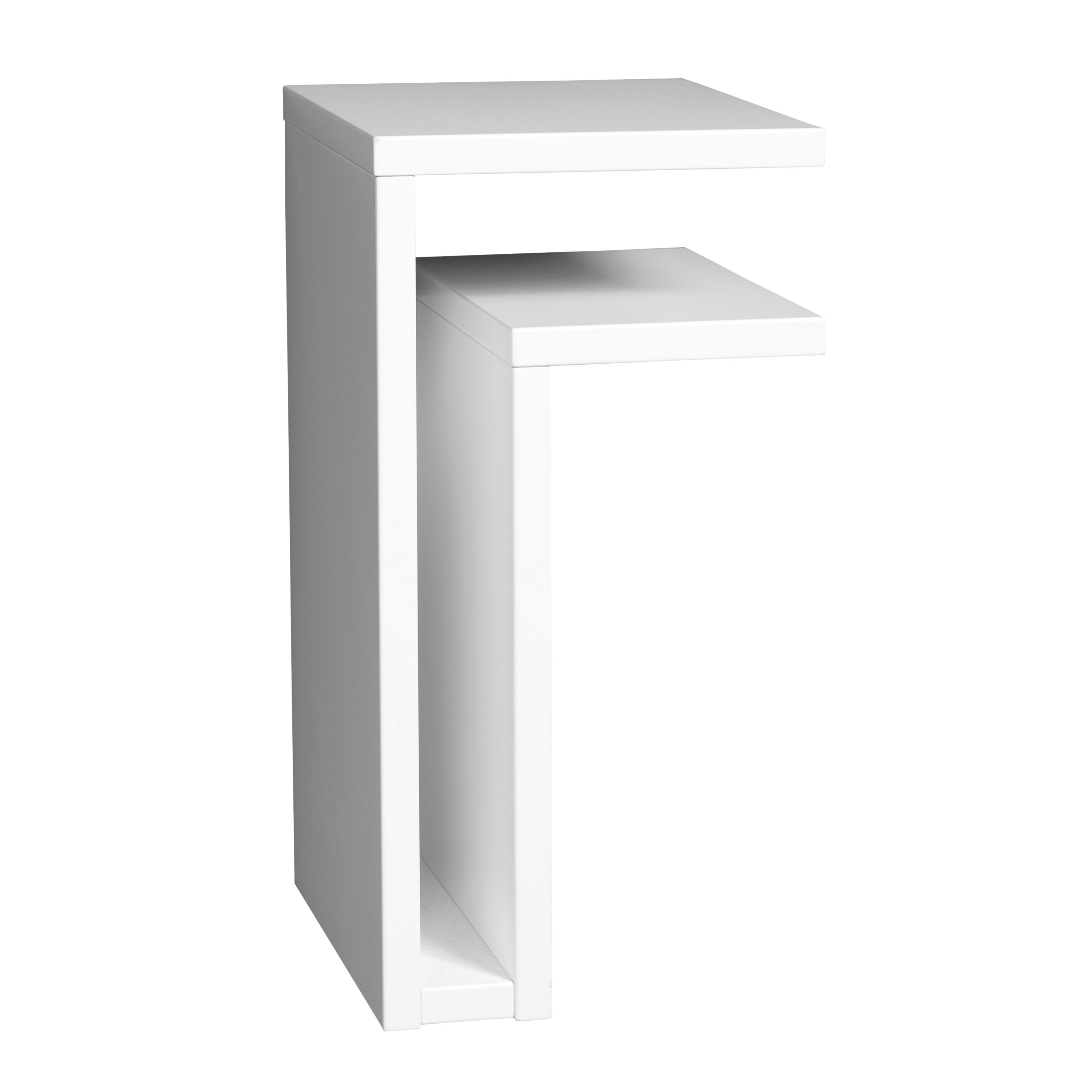 F-Shelf Right Bedside Table White