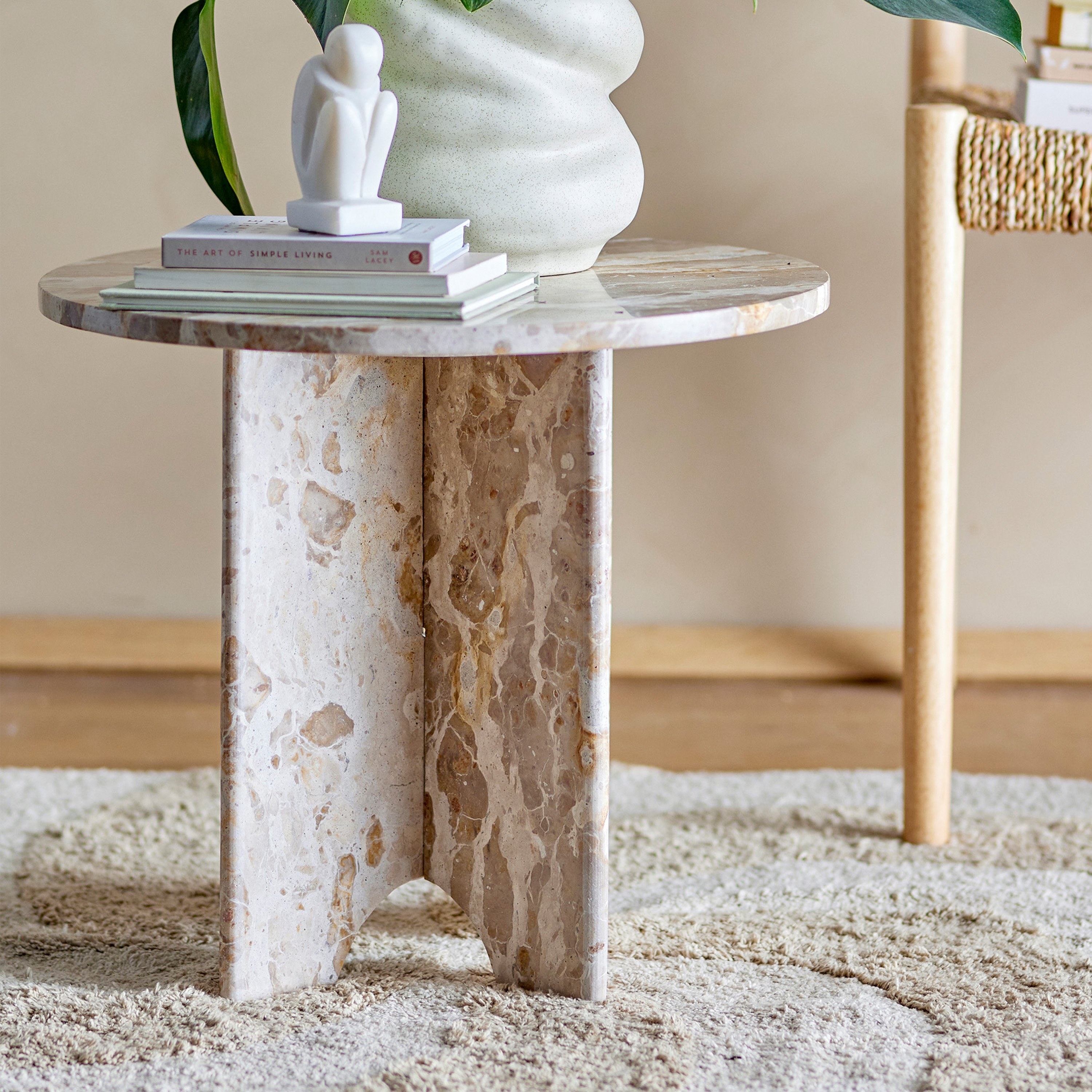 Bloomingville Jasmia Sidobord Marmor Brown