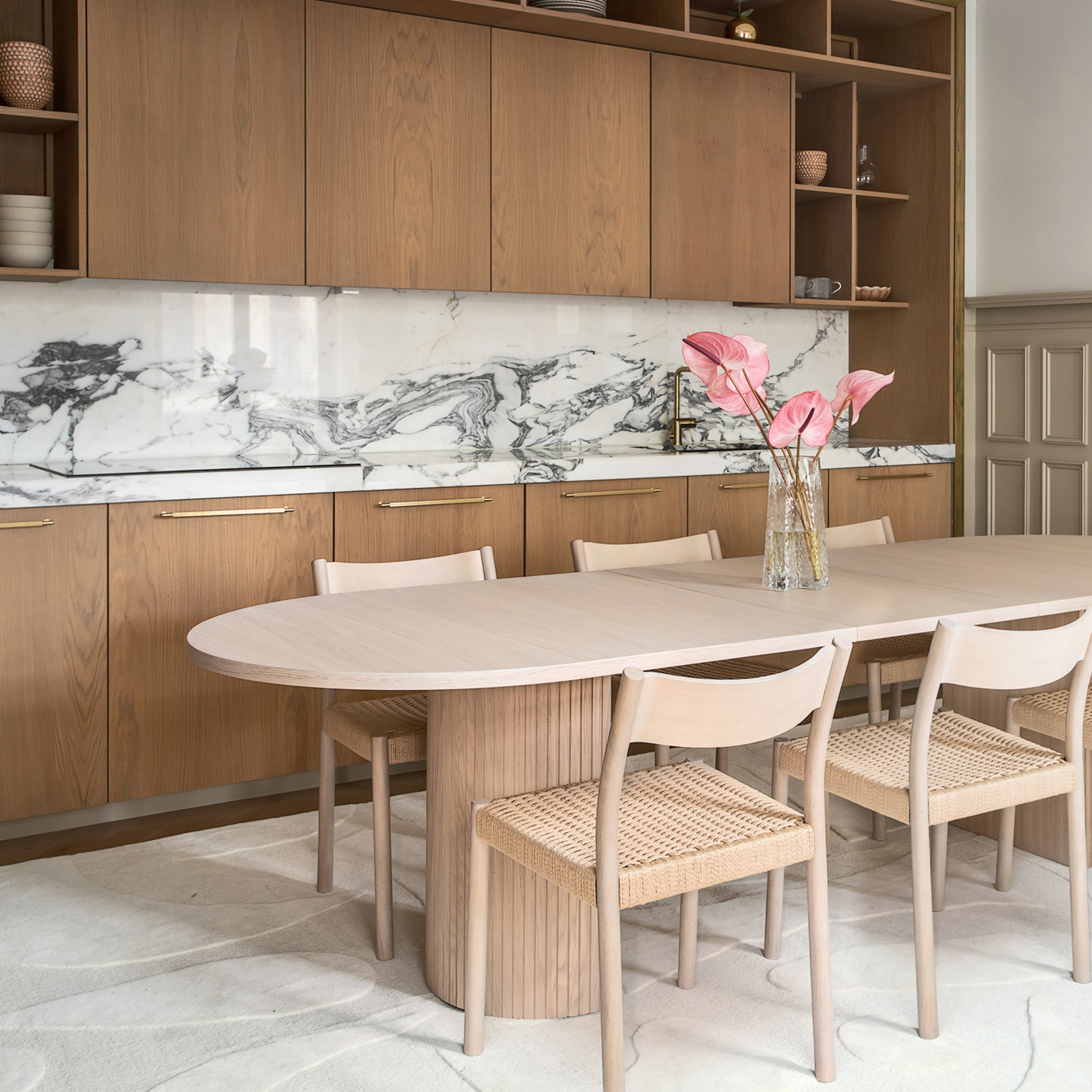 Sleepo Collection Bauer Matbord Vitoljad Ek 250+50+50