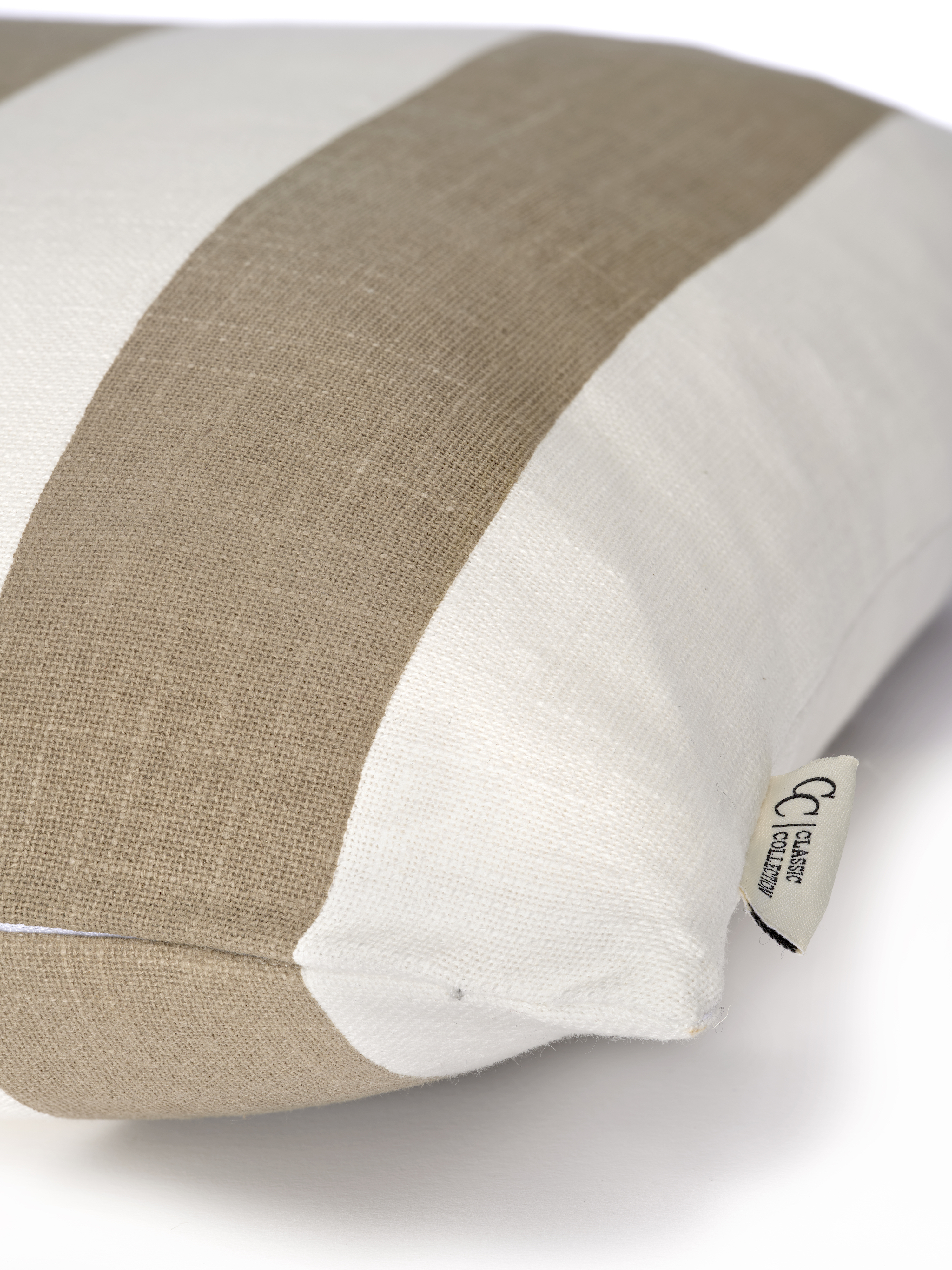 Classic Collection Striped Kissenbezug Beige 40x60