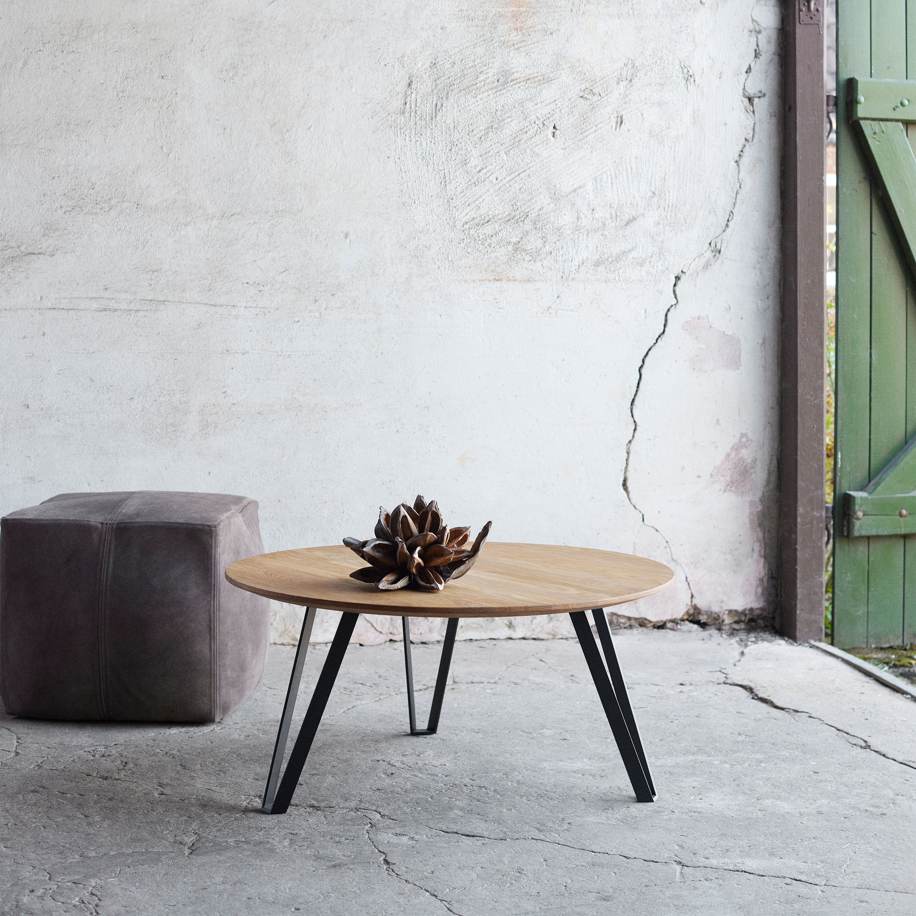 Muubs Bronx Sittpuff Brown Suede Large