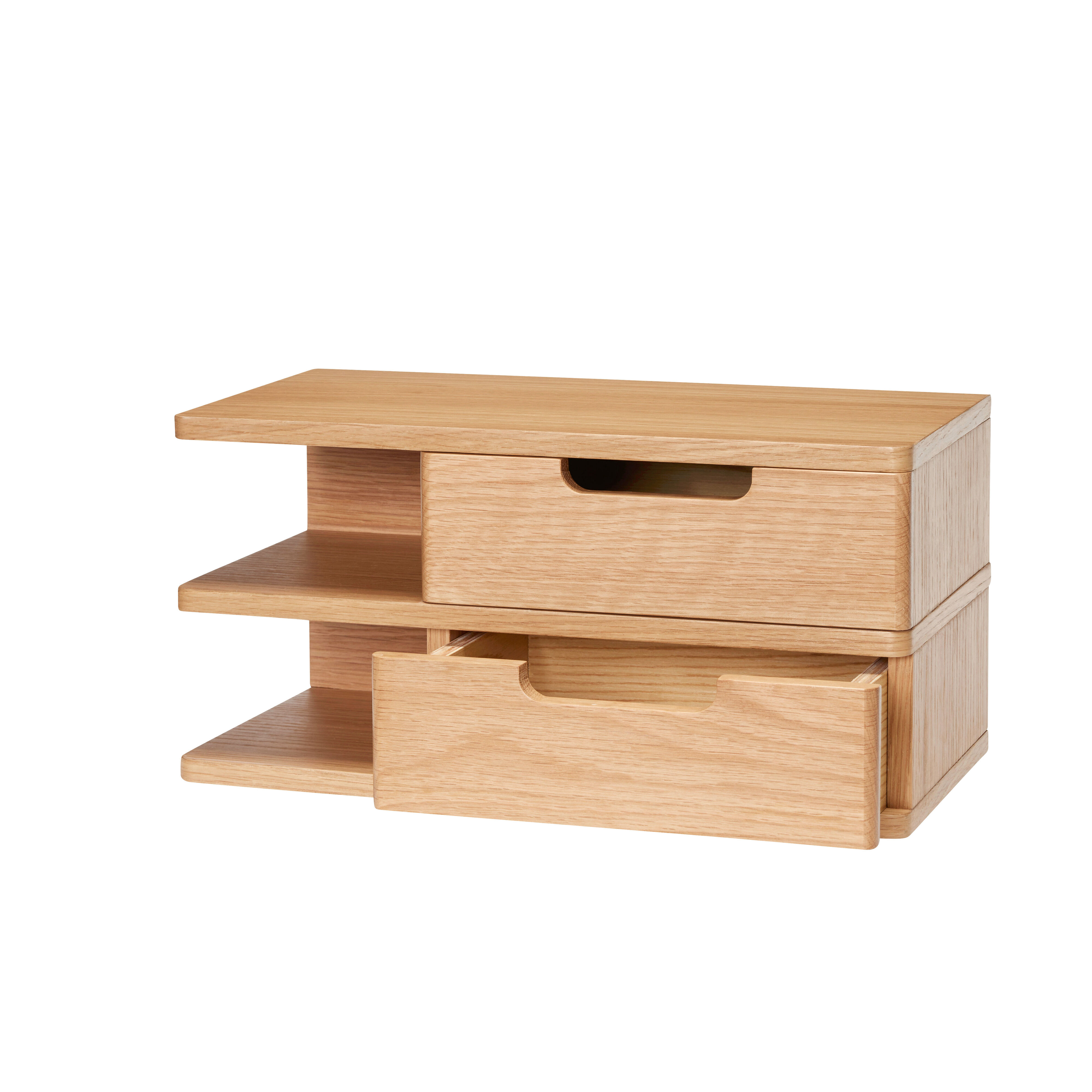 Hübsch Open Wandmontierter Nachttisch Natural
