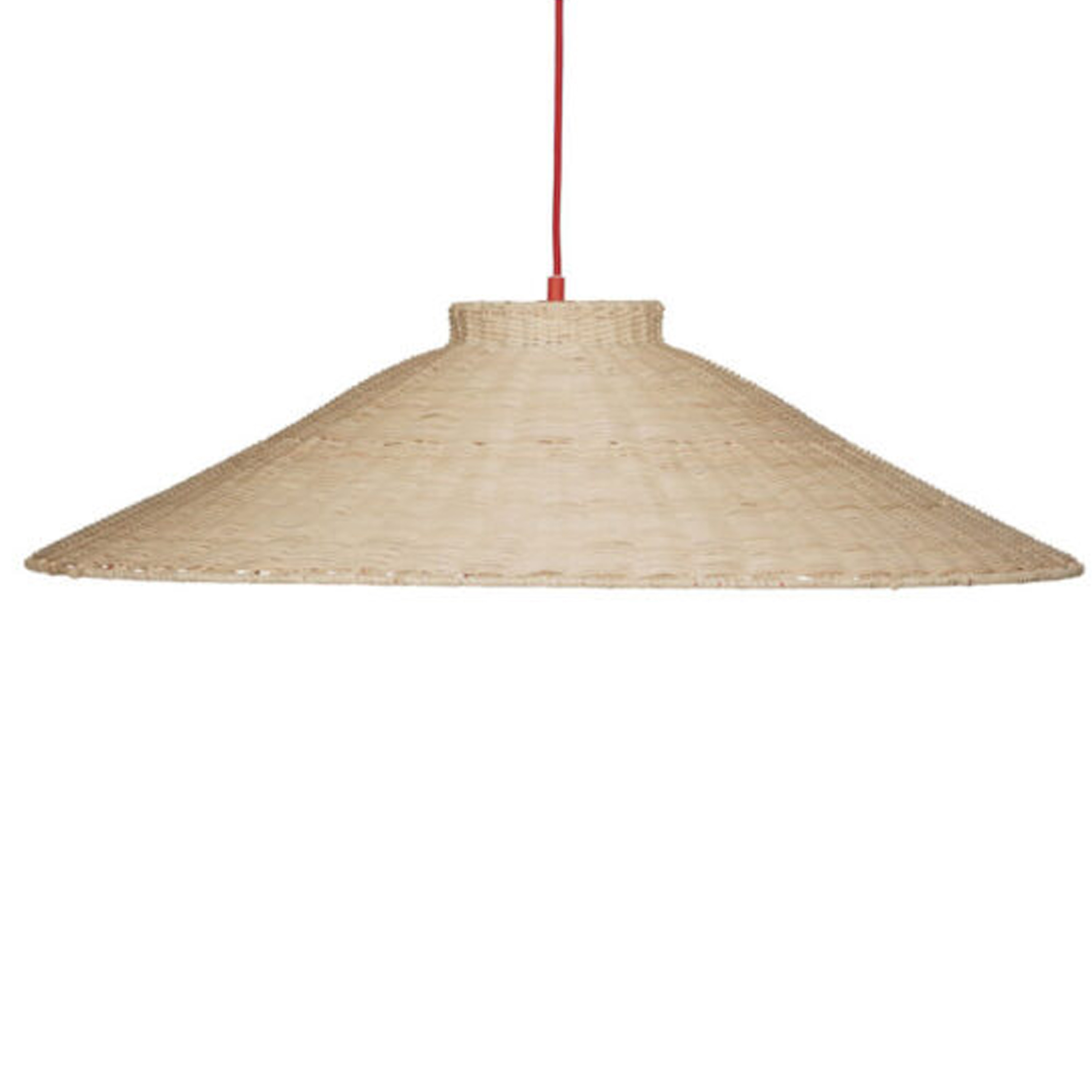 Hübsch Chand Trapeze Taklampa Natur/Röd