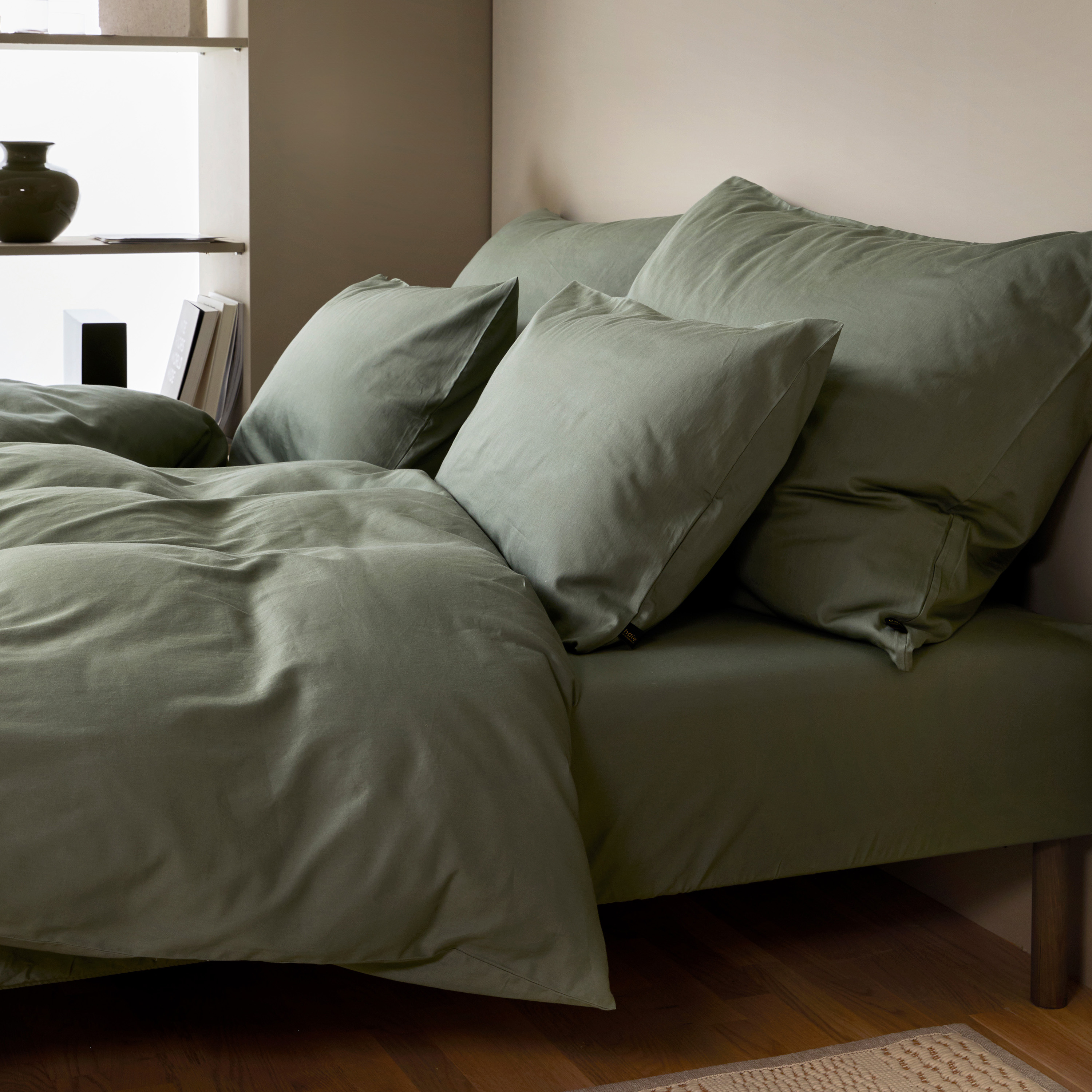 Høie Harmoni Formsytt Lakan Grön 180x200