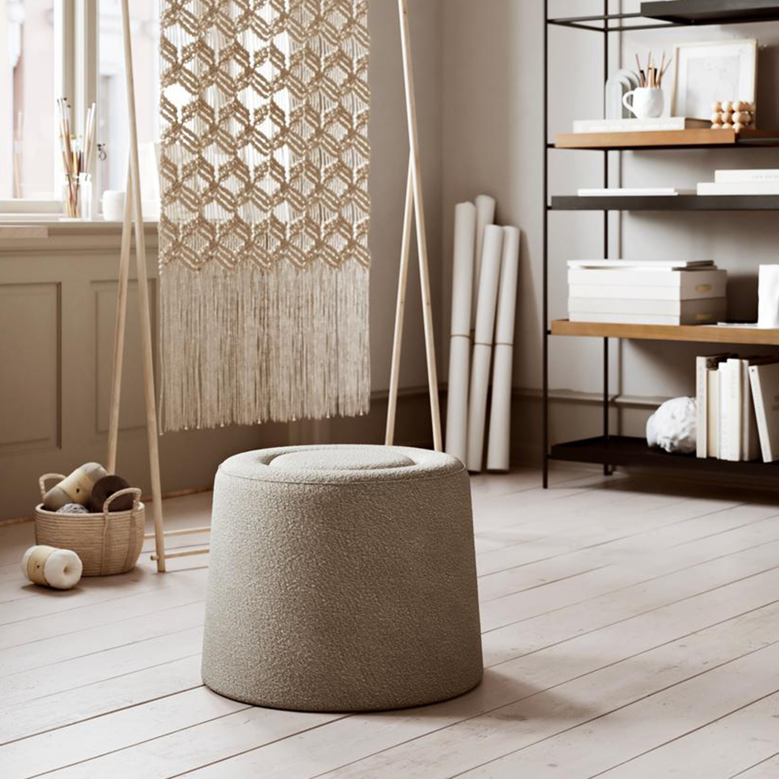 Woud Praline Rahi Luonnollinen bouclé Ø52