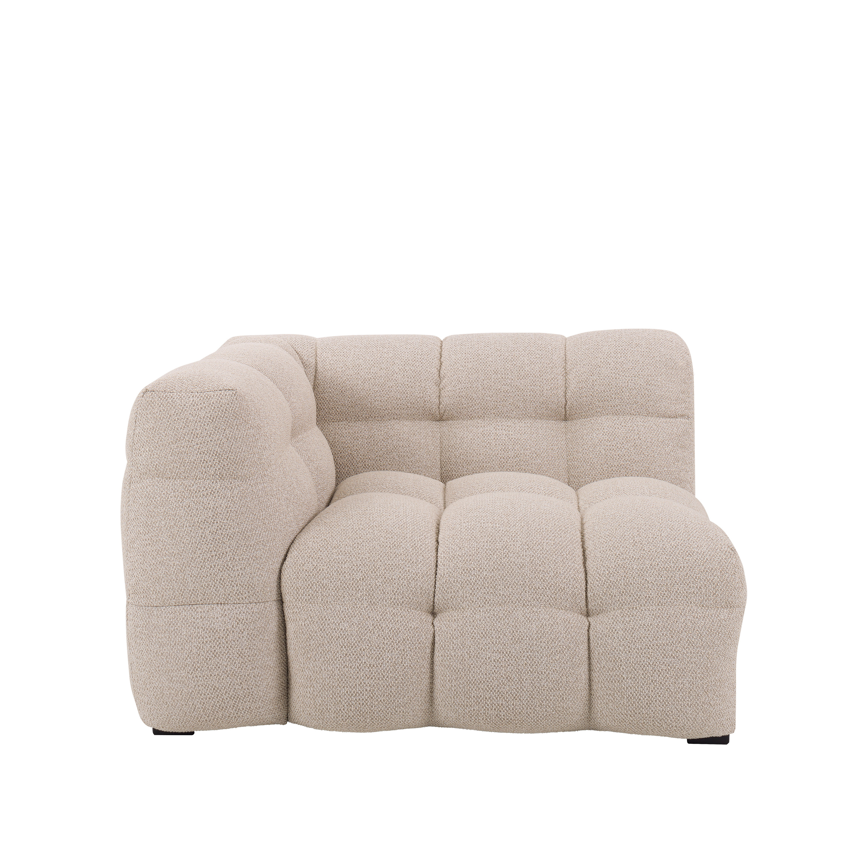 Sleepo Collection Billie 1-Seters Sofa Modul Venstre Armlene Beige Bouclé 118cm