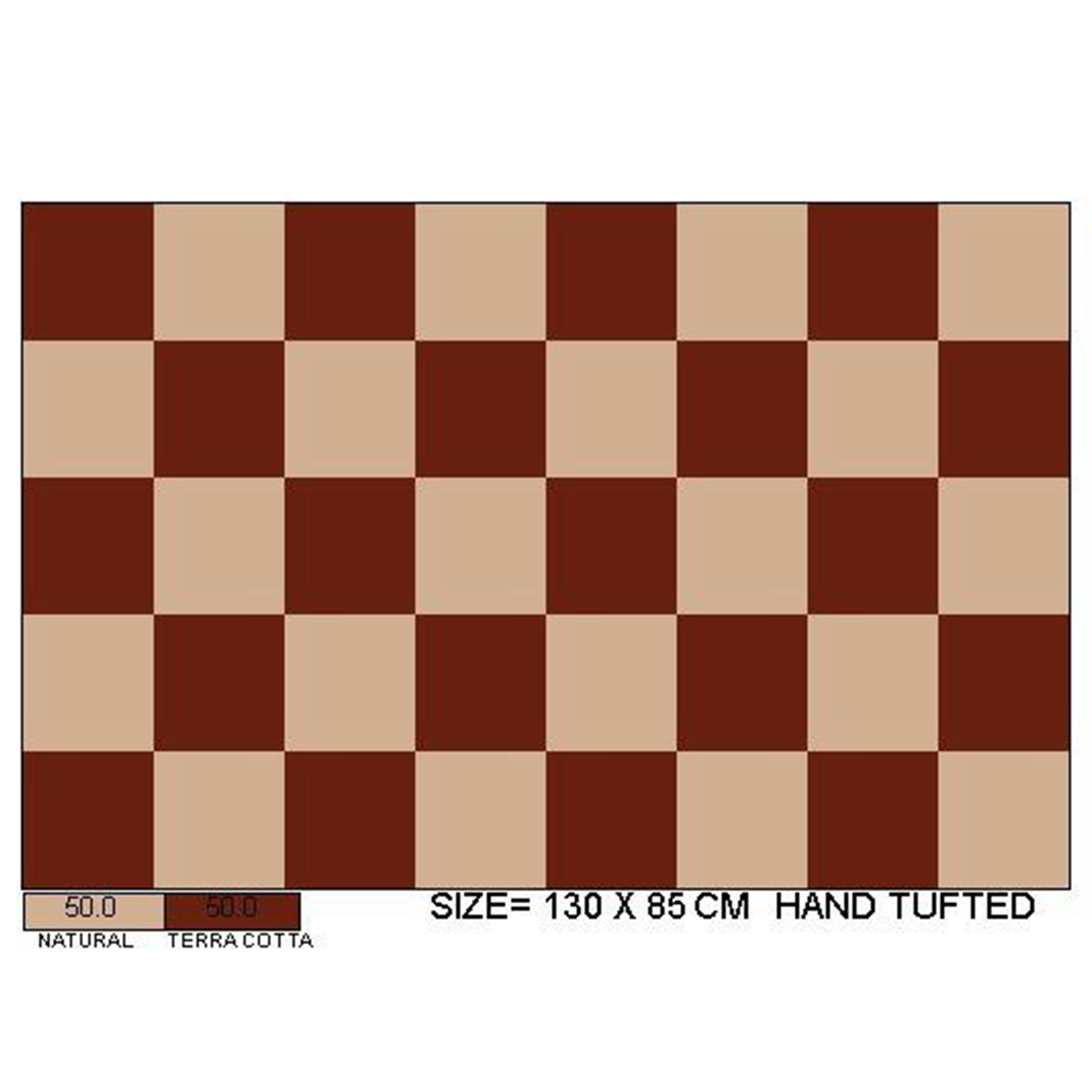 Classic Collection Square Dørmatte Terrakotta/Natur 85x130