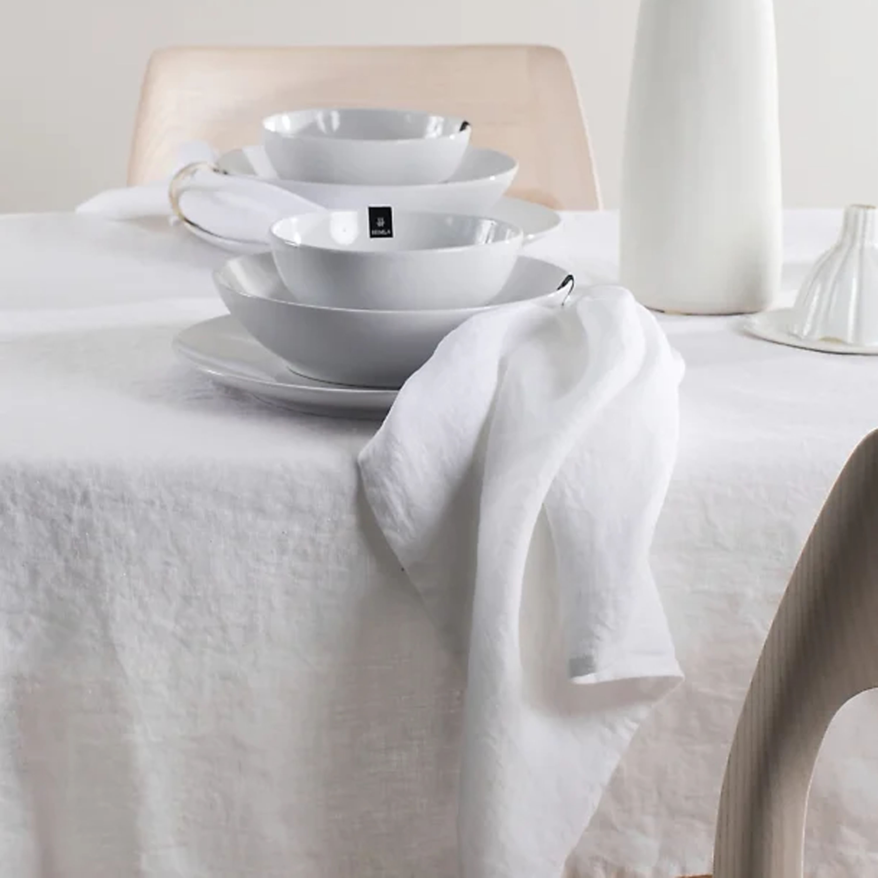 Himla Sunshine Linne Servett White 4-pack