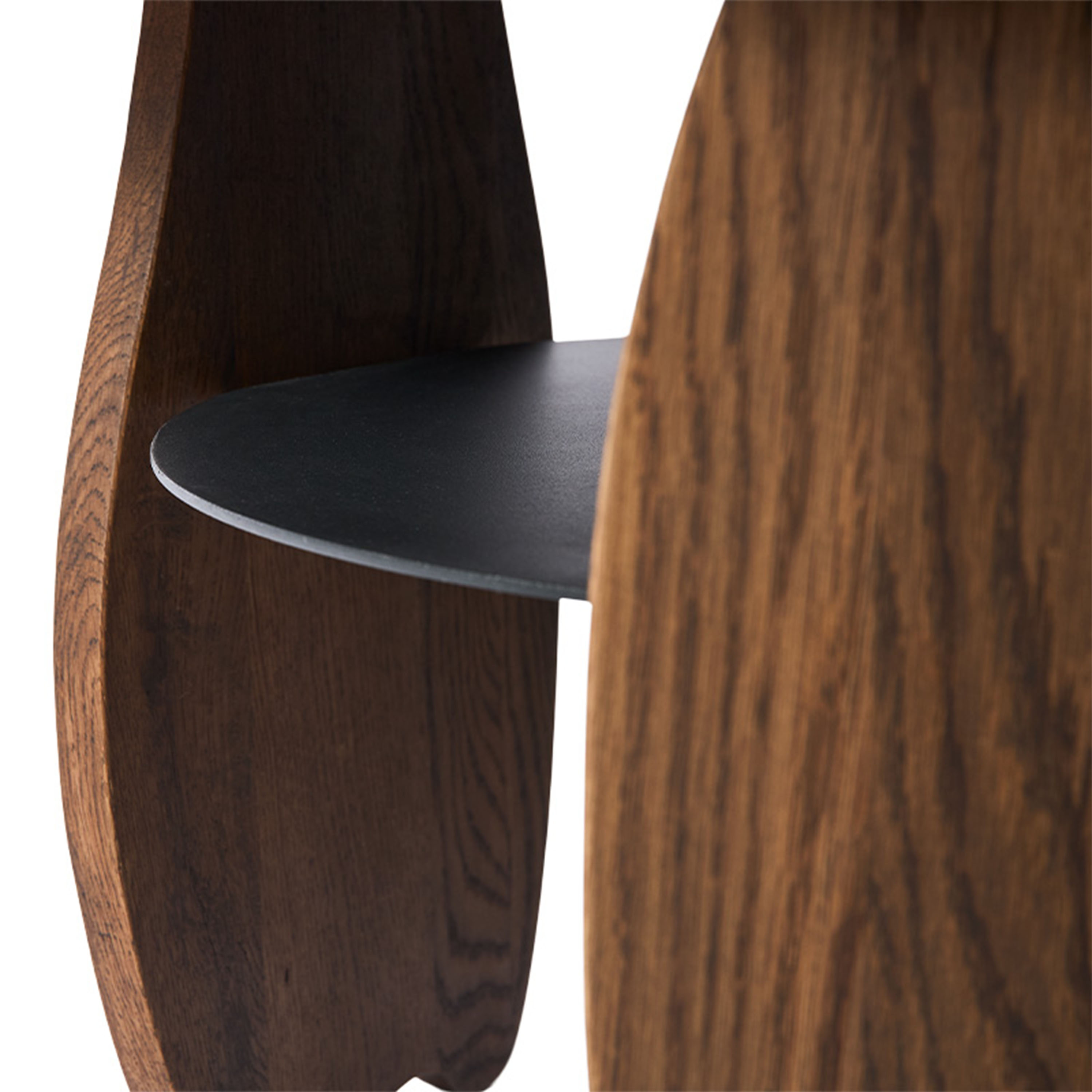 Muubs Ishi Sohvapöytä Dark Oil Oak/Metal Ø80