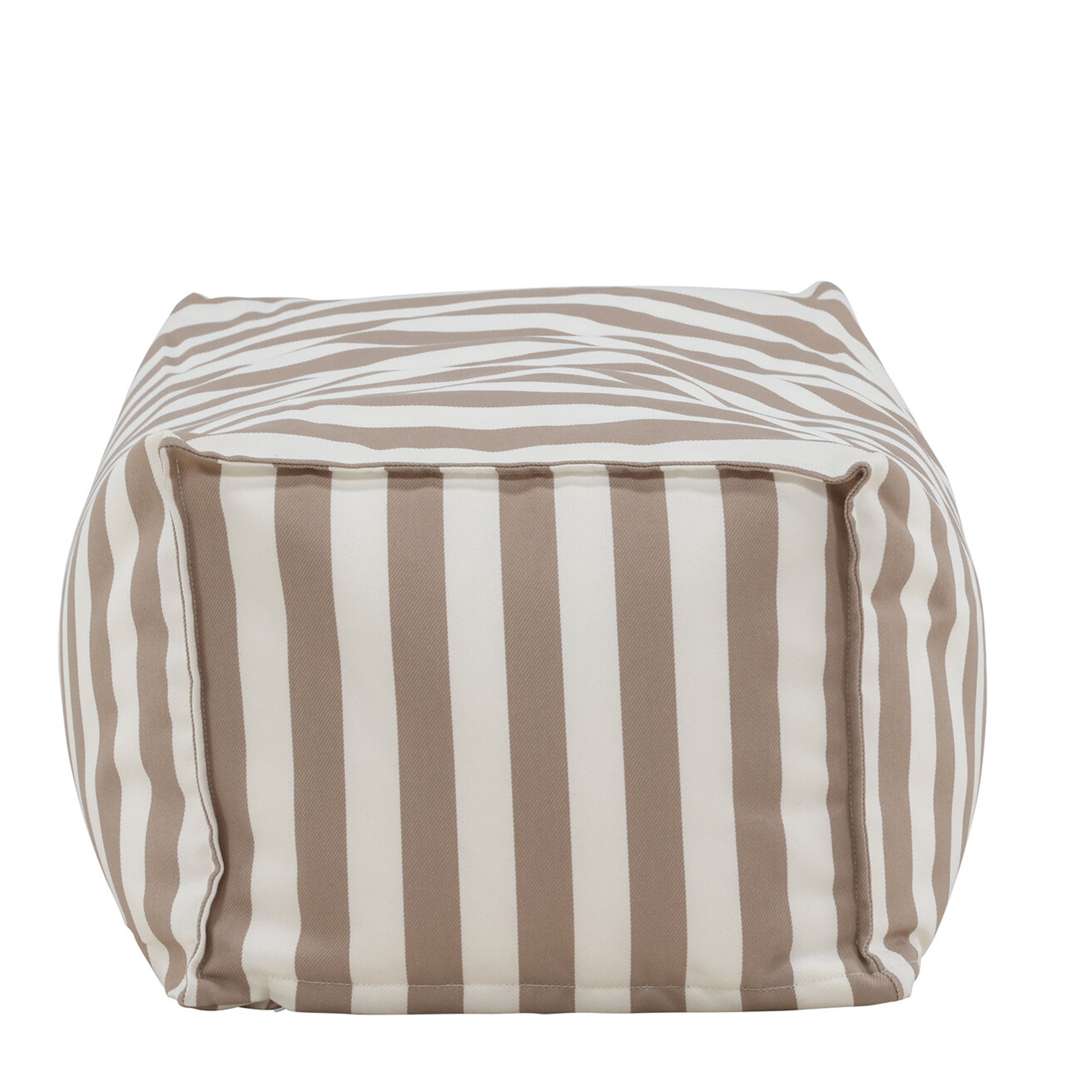 Venture Home Redang Fotpall White/Beige Striped