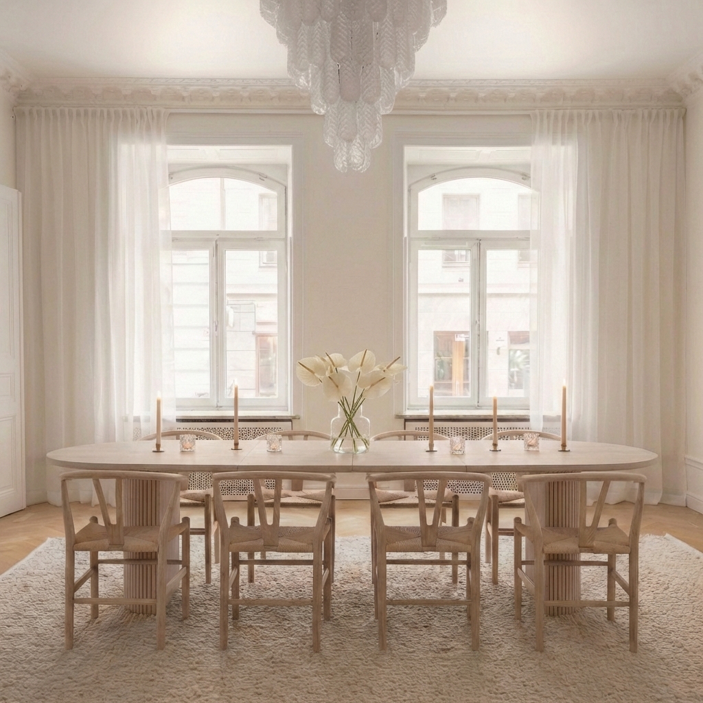 Sleepo Collection Bauer Matbord Vitoljad Ek 250+50+50