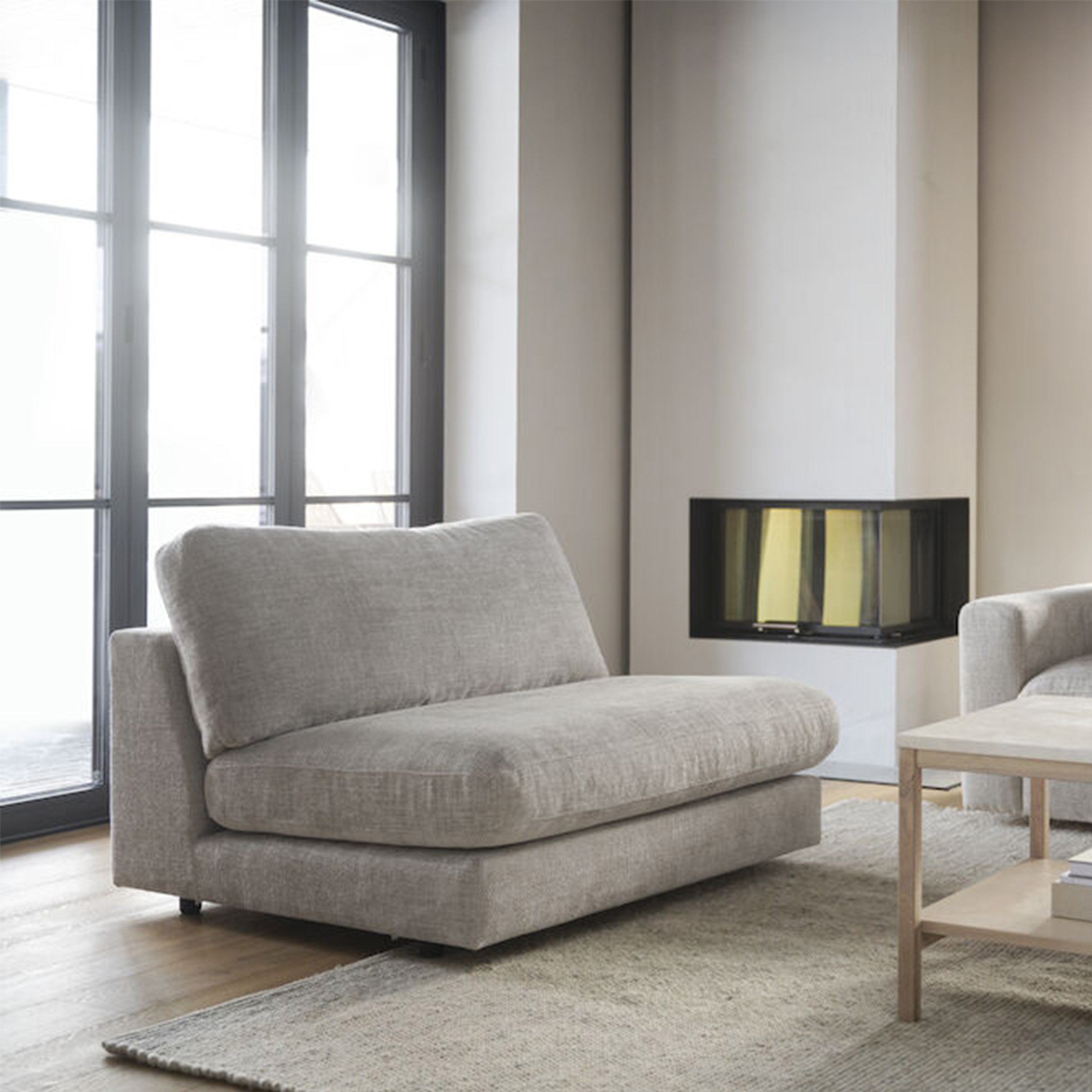 Rowico Home Duncan 1.5-sits Mittmodul Ljusgrå