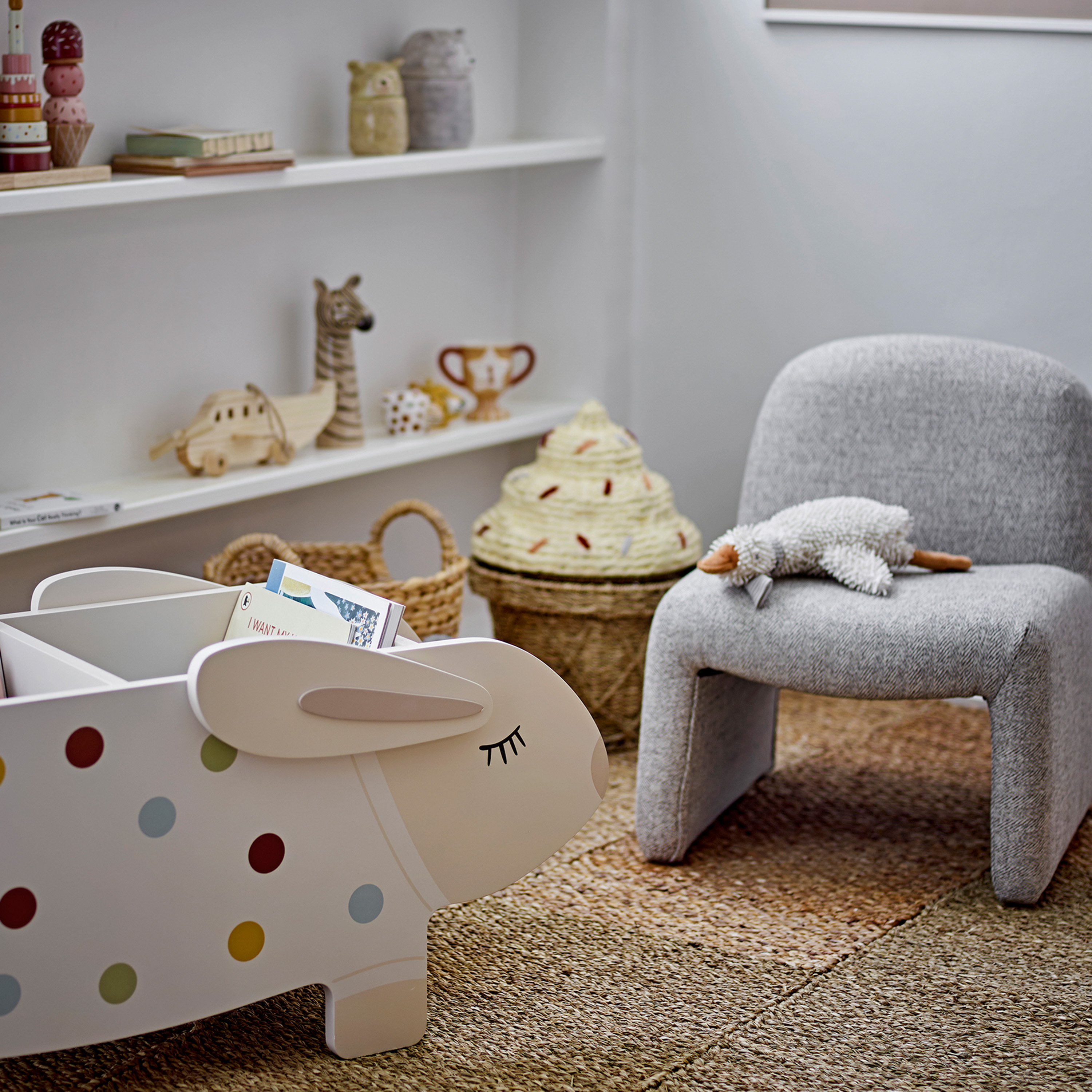 Bloomingville Neel Kids Loungestol Grey