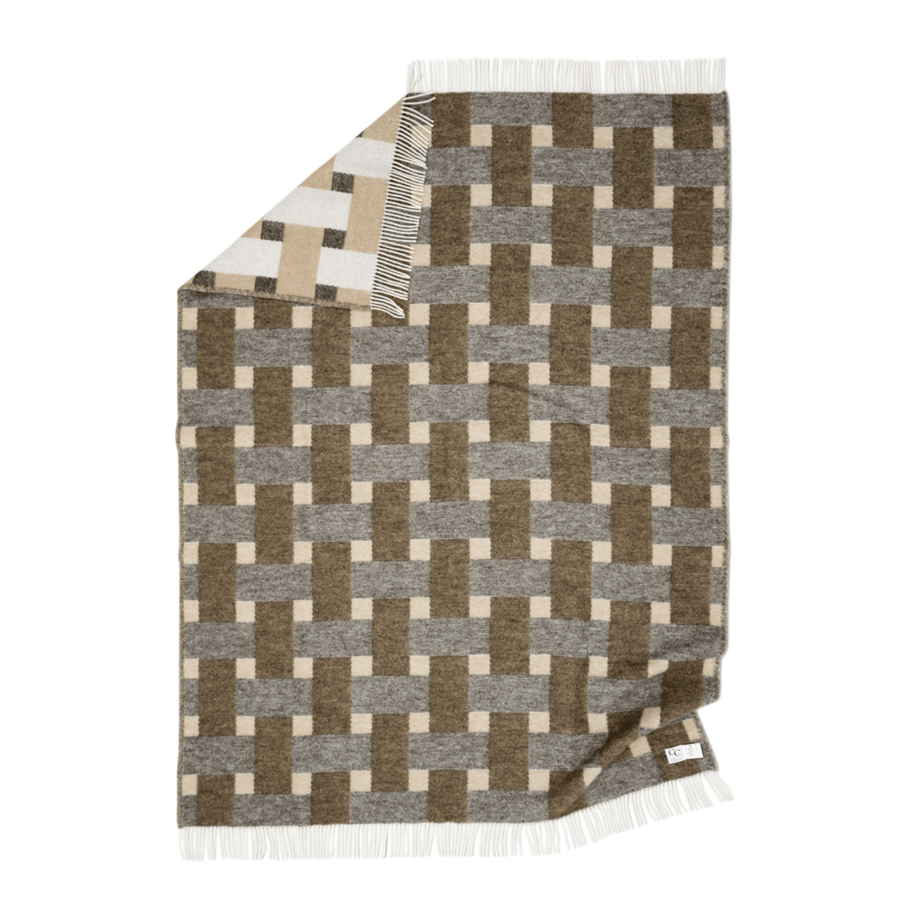 Classic Collection Weave Ullpledd Beige