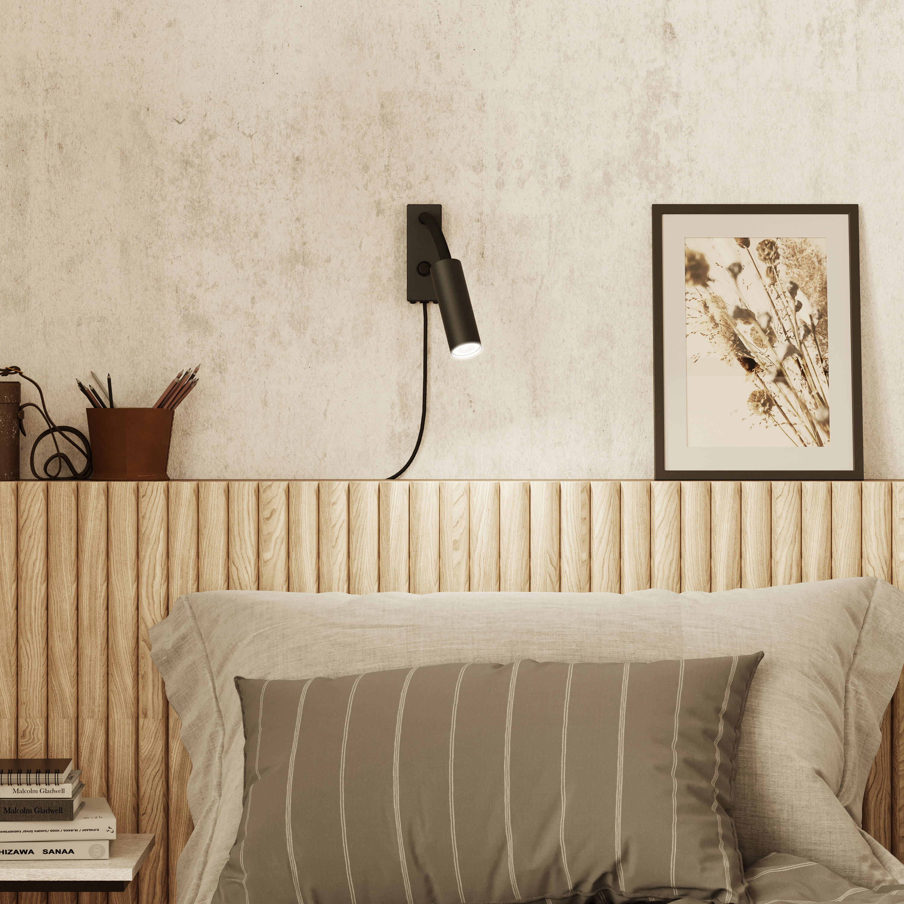 Herstal Pipeline Flex Seinävalaisin Matta musta