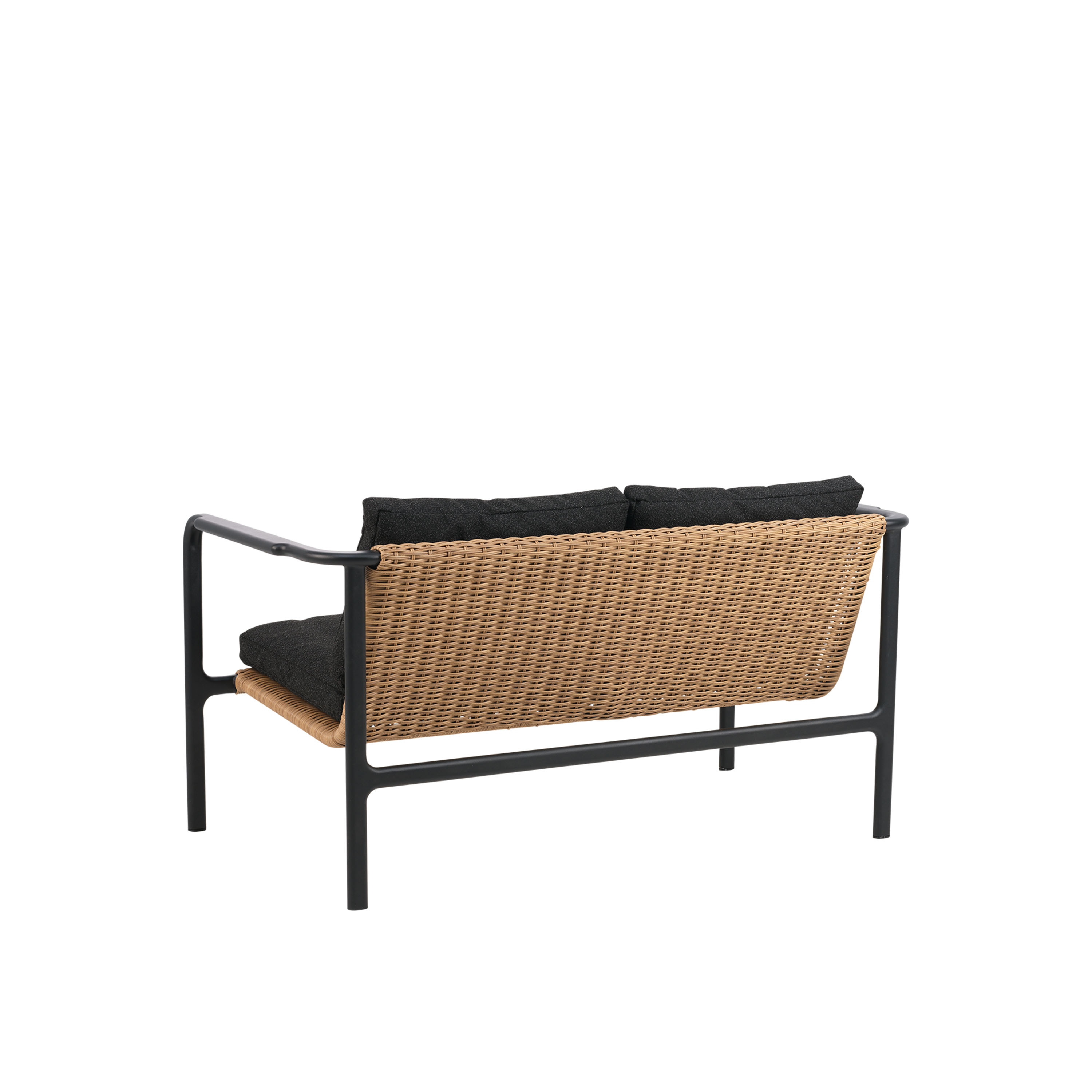 Brafab Motty 2-sits Soffa Black/Teddy Black 140cm
