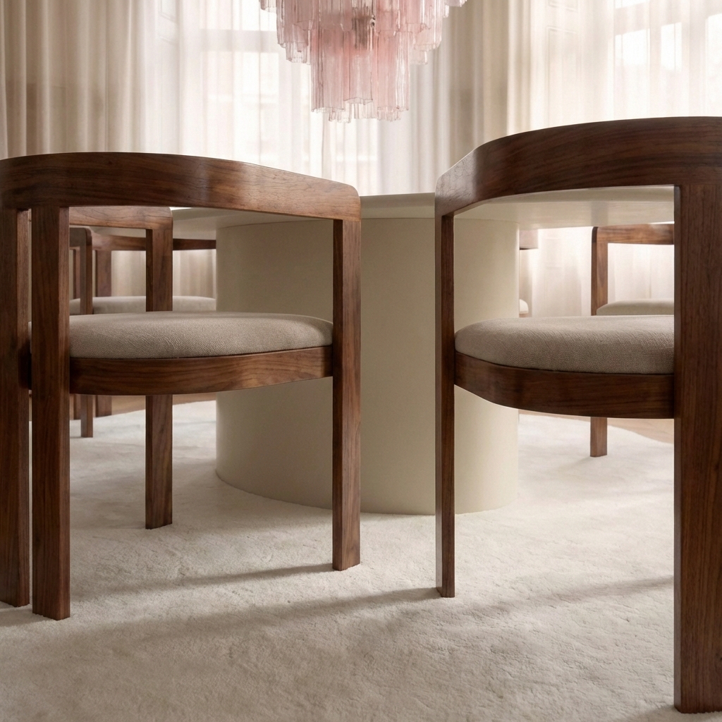 Sleepo Collection Callum Karmstol Valnöt/Vit