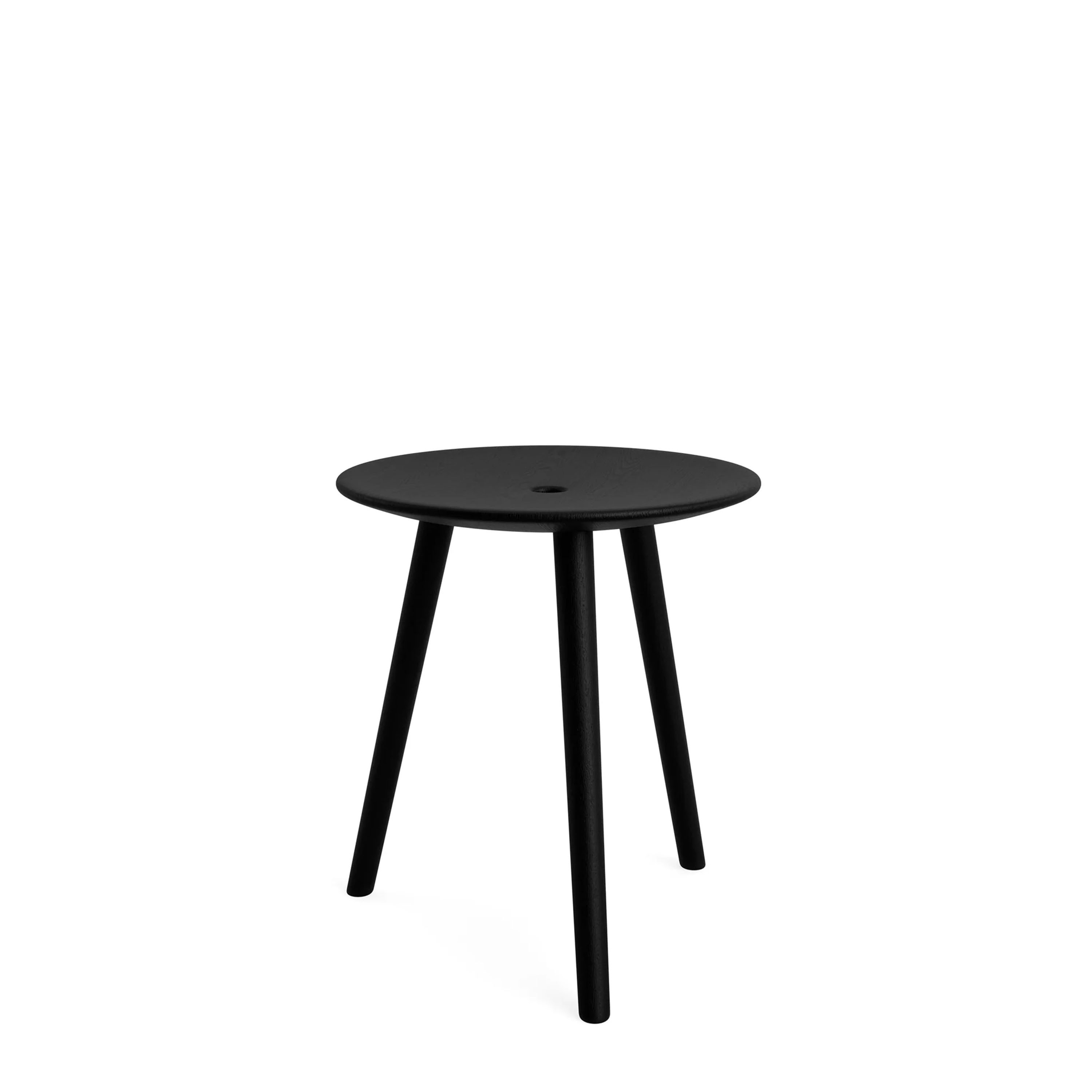 DiVolo Hocker Schwarz Gebeizte Eiche 45cm