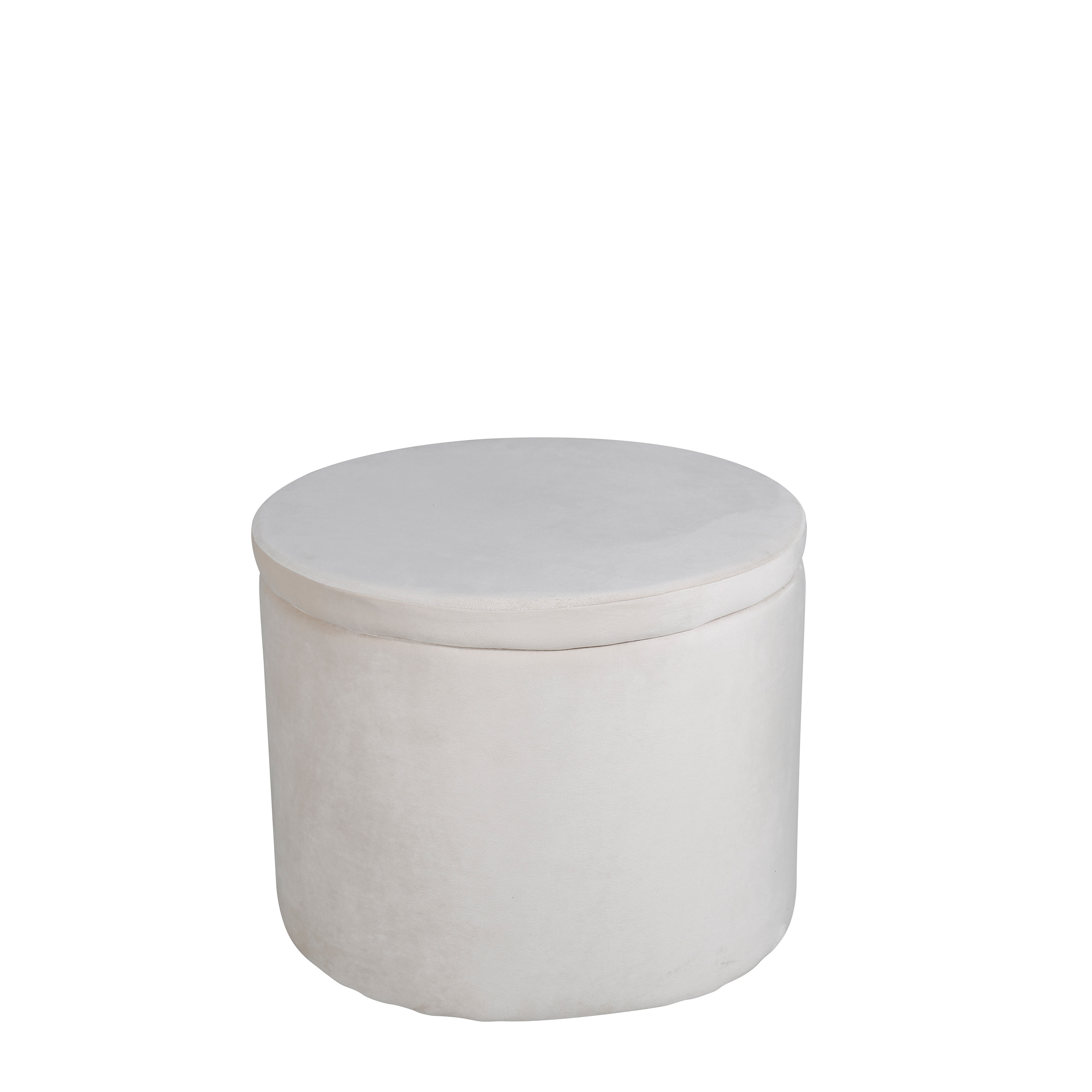Dunken Sittpuff Förvaring Sammet Beige