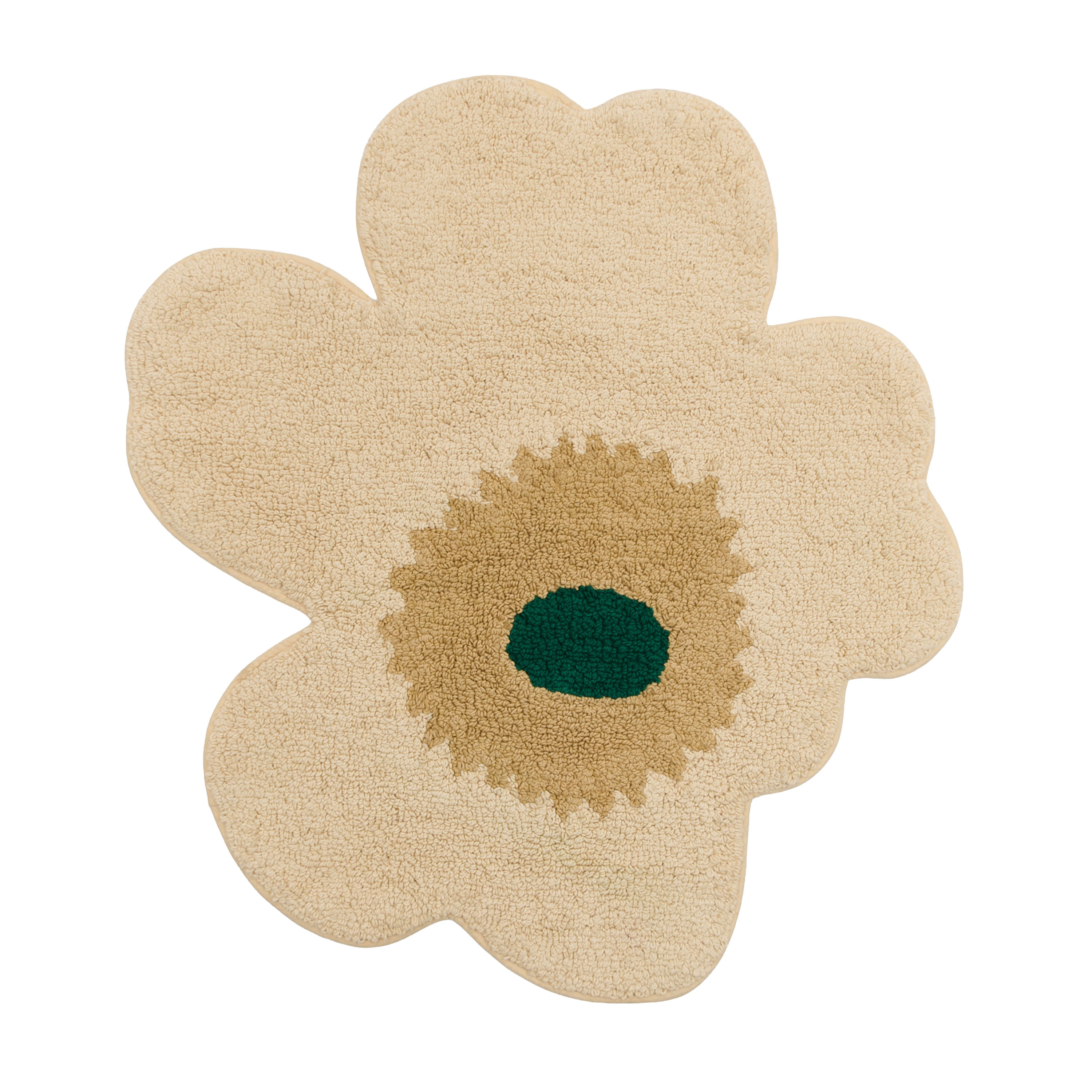 Unikko Kylpyhuonematto Hay/Sand/Emerald 73x74