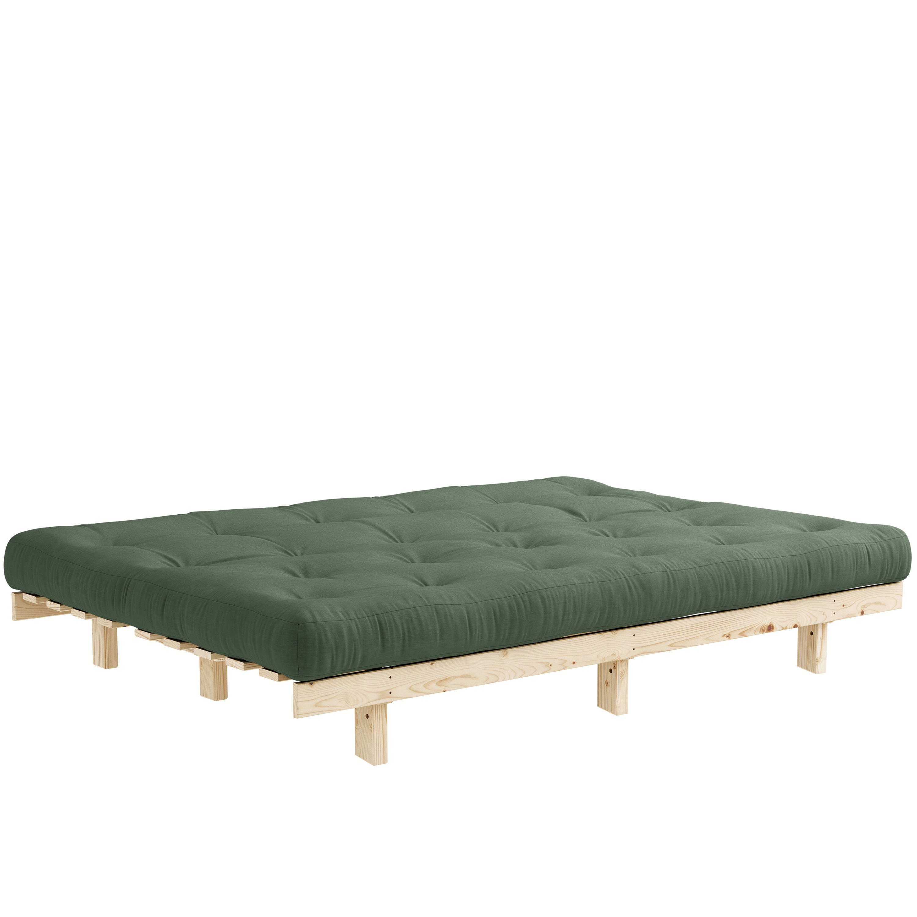 Karup Design Lean Vuodesohva Natur/Olive Green 190cm