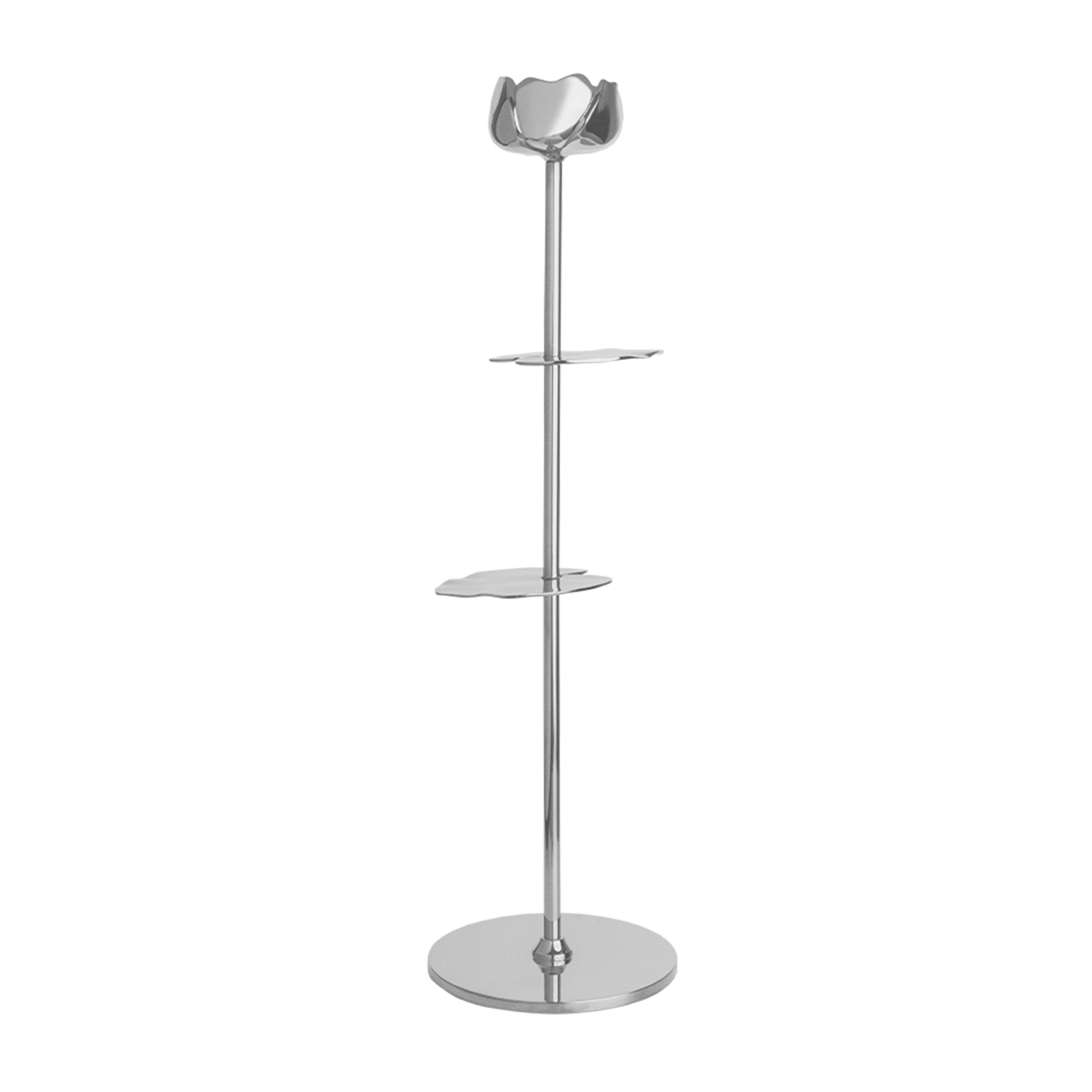 Hilke Collection - Ninfea Alta Kerzenhalter Silber 40cm - Kerzenständer