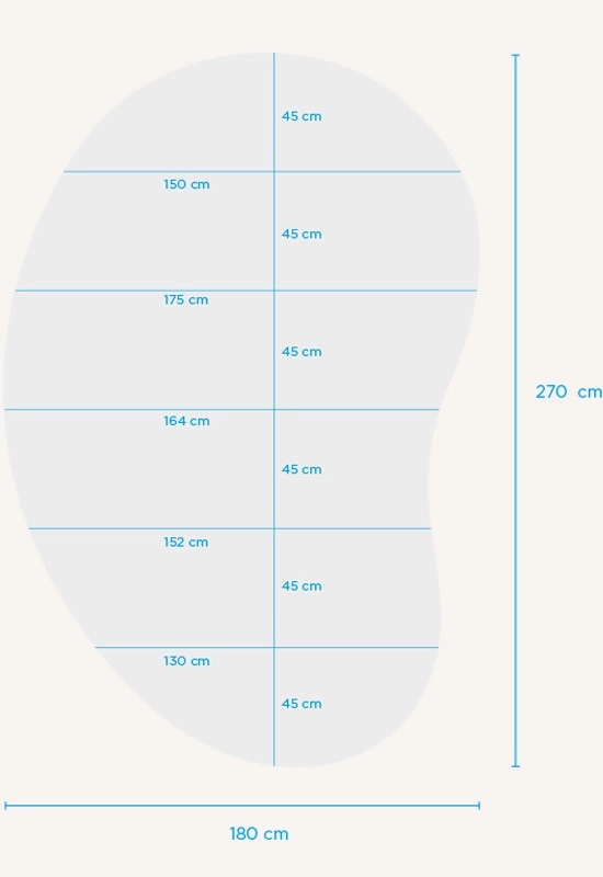 Layered Residue Wollteppich Bone White 180x270