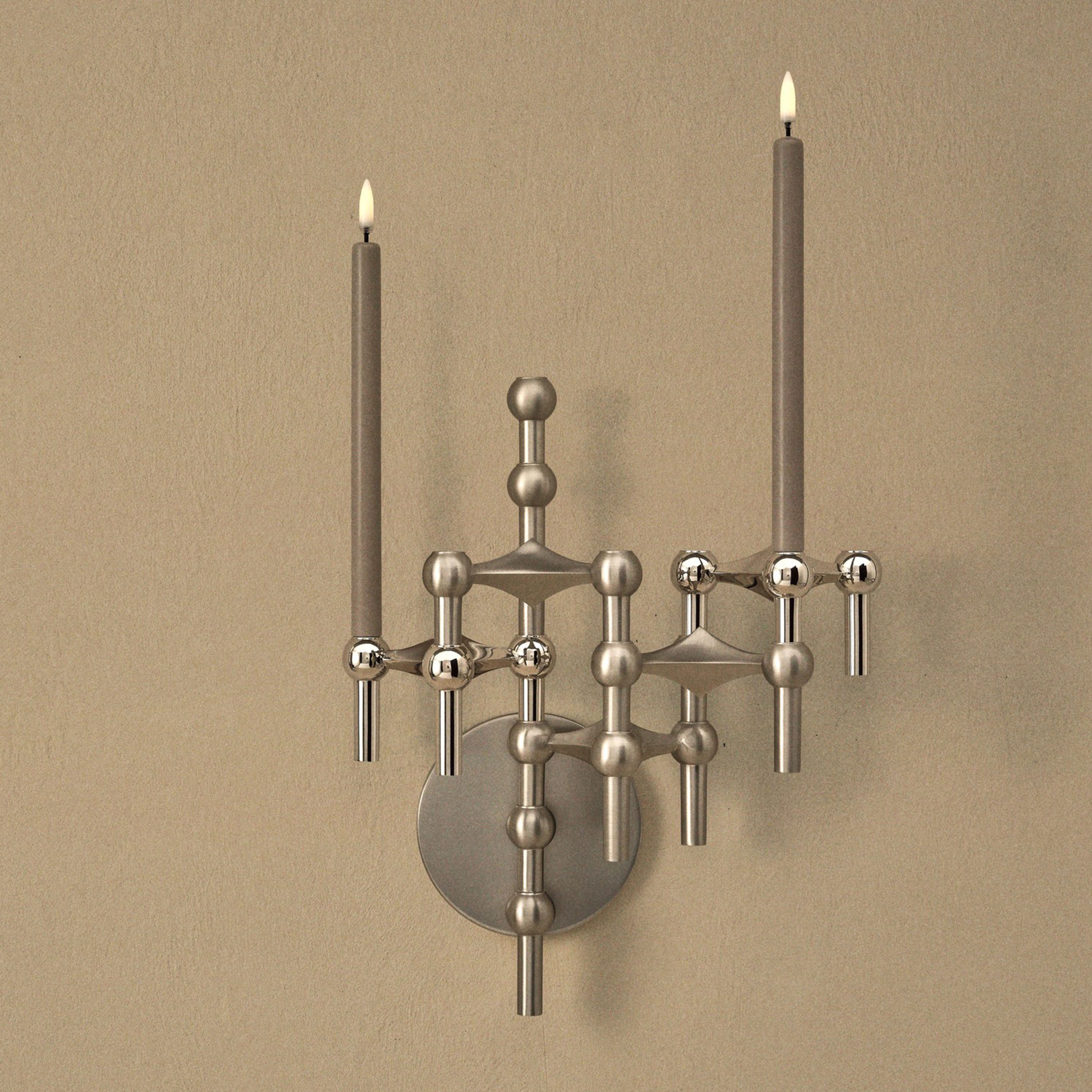 Stoff STOFF Nagel Väggljusstake Brushed Chrome