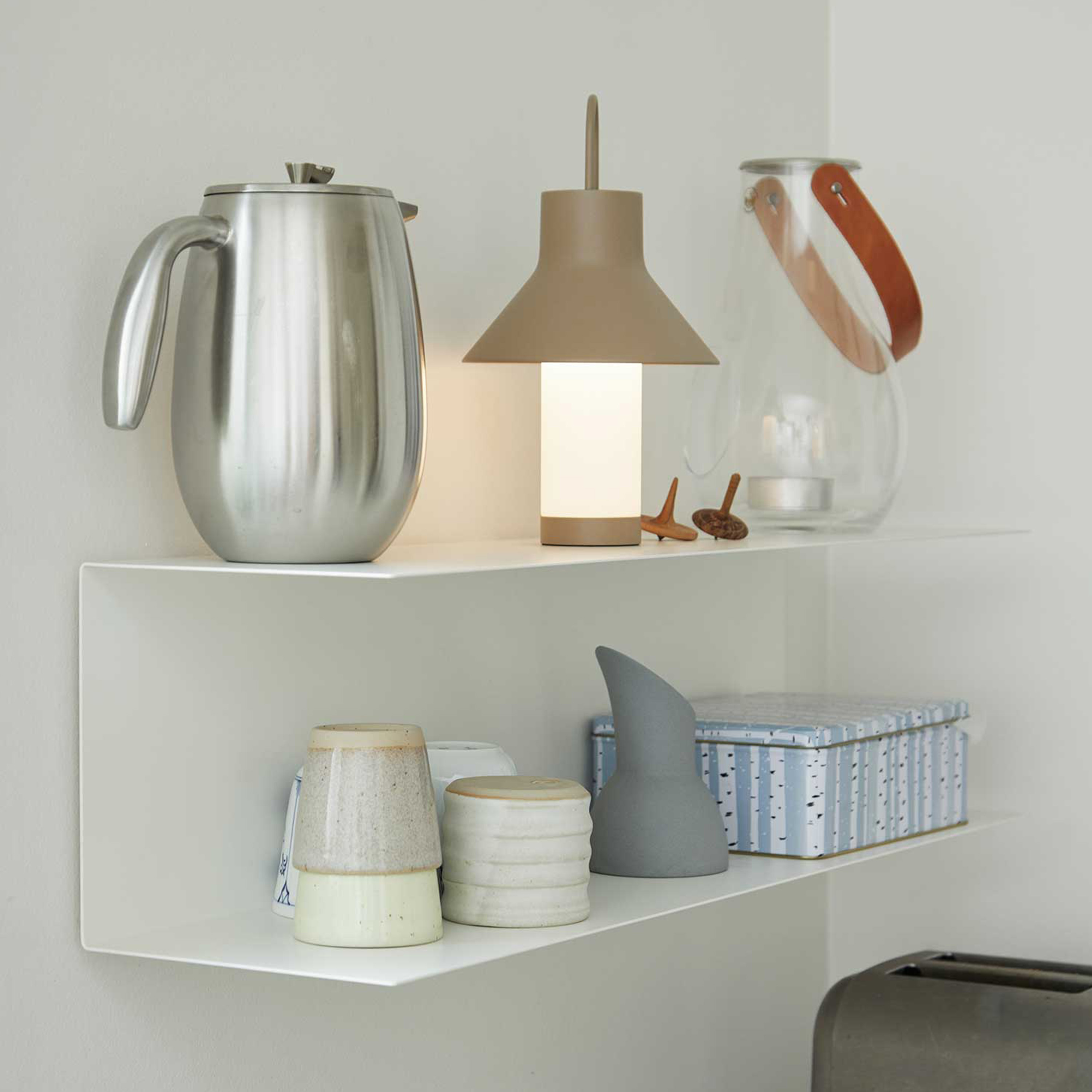 LOOM Design Shadow Akku-Tischleuchte Grey/Beige Ø15