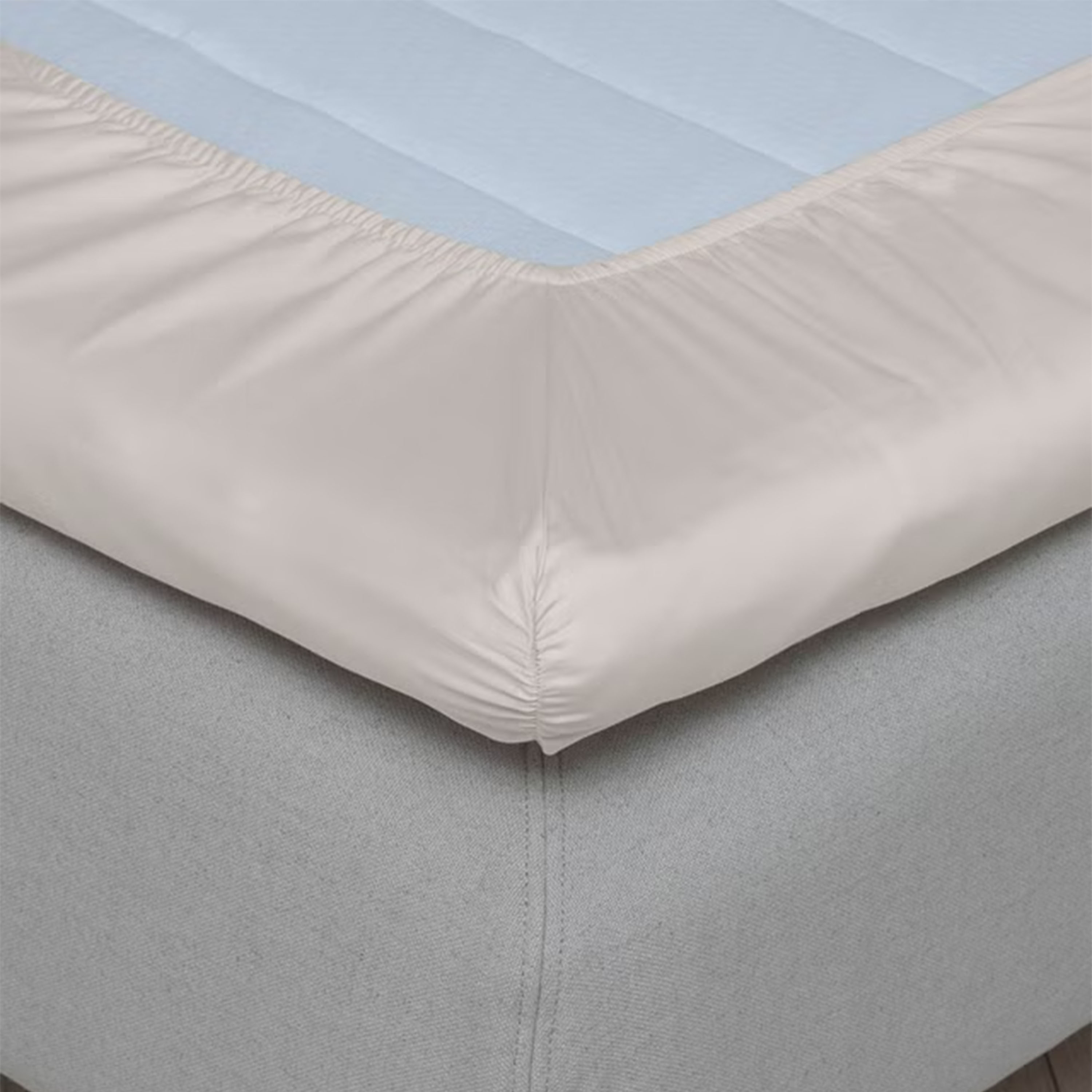Høie Kuvertsytt Lakan Satin Beige 160x200