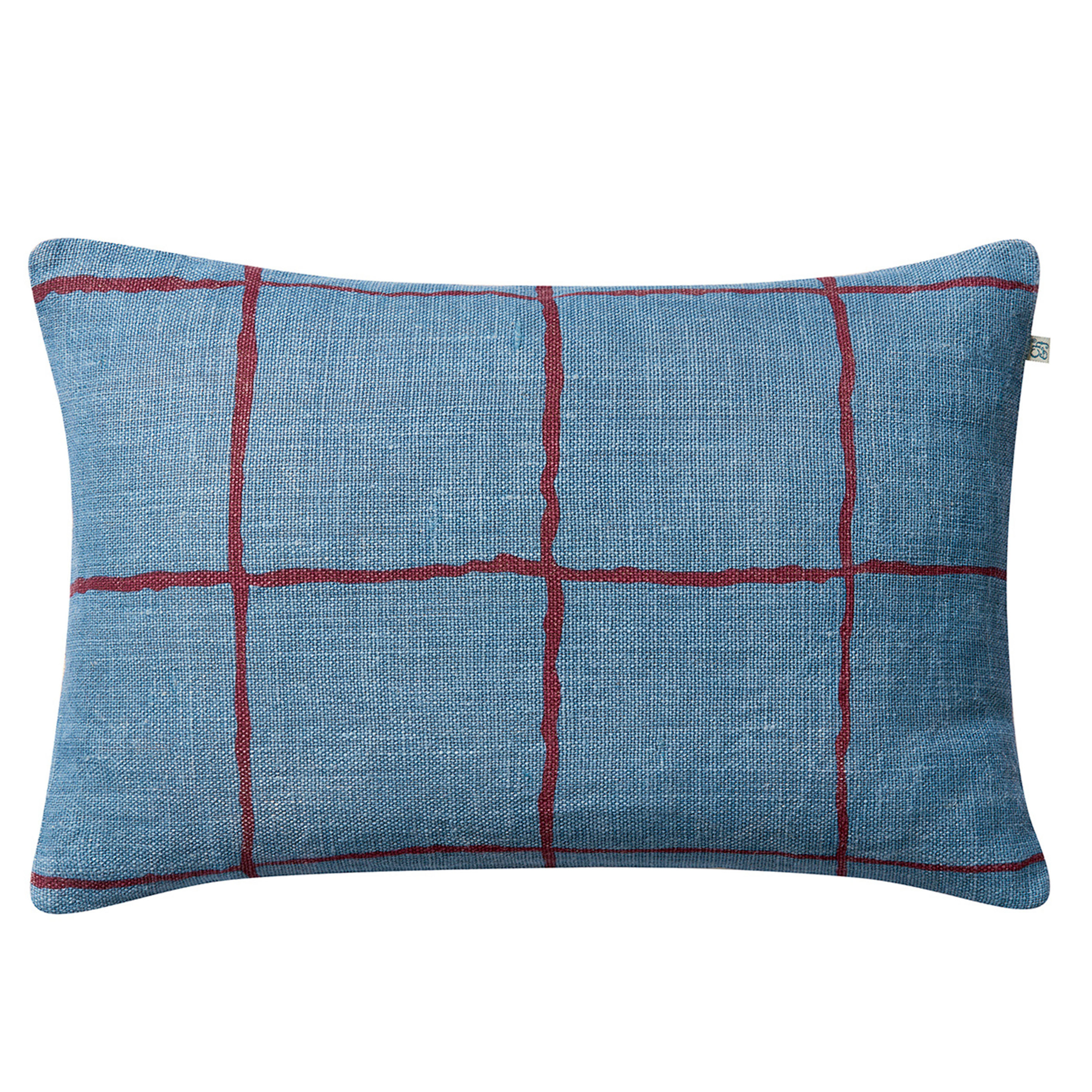 Chakra Kuddfodral Dusty Blue/Ruby 40x60