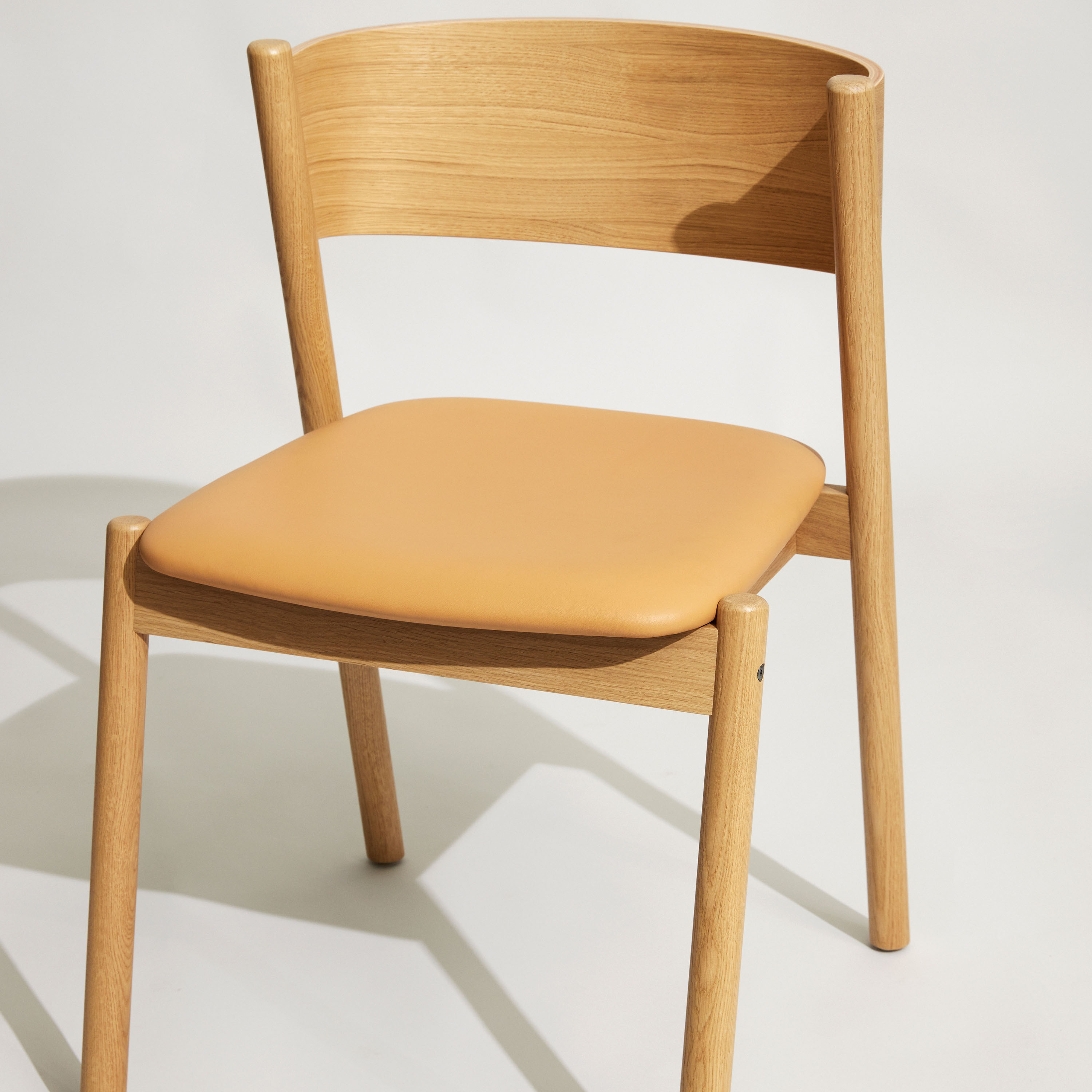 Oblique Dining Chair Natural/PU