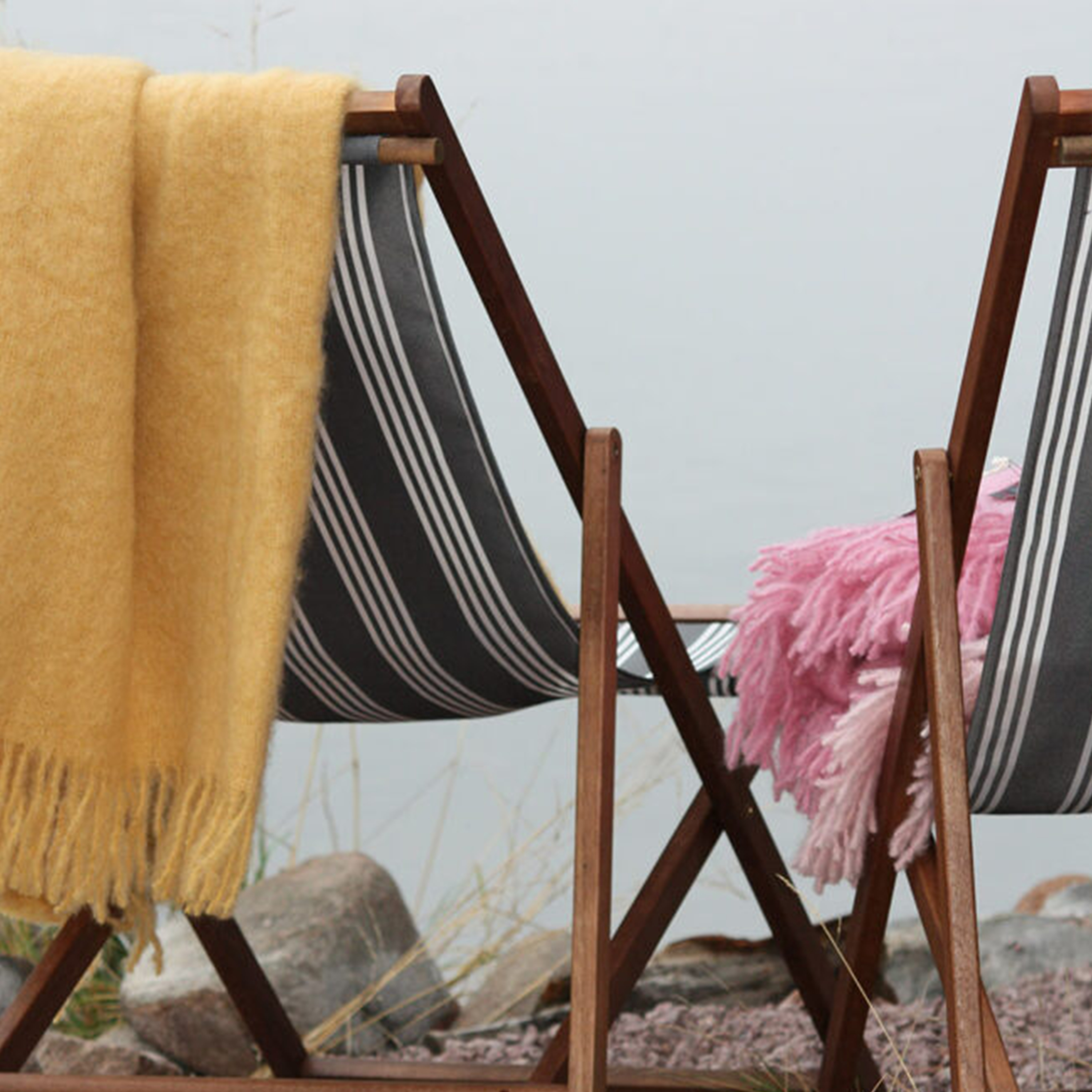 Stackelbergs Mohair Pledd Gylden Gul