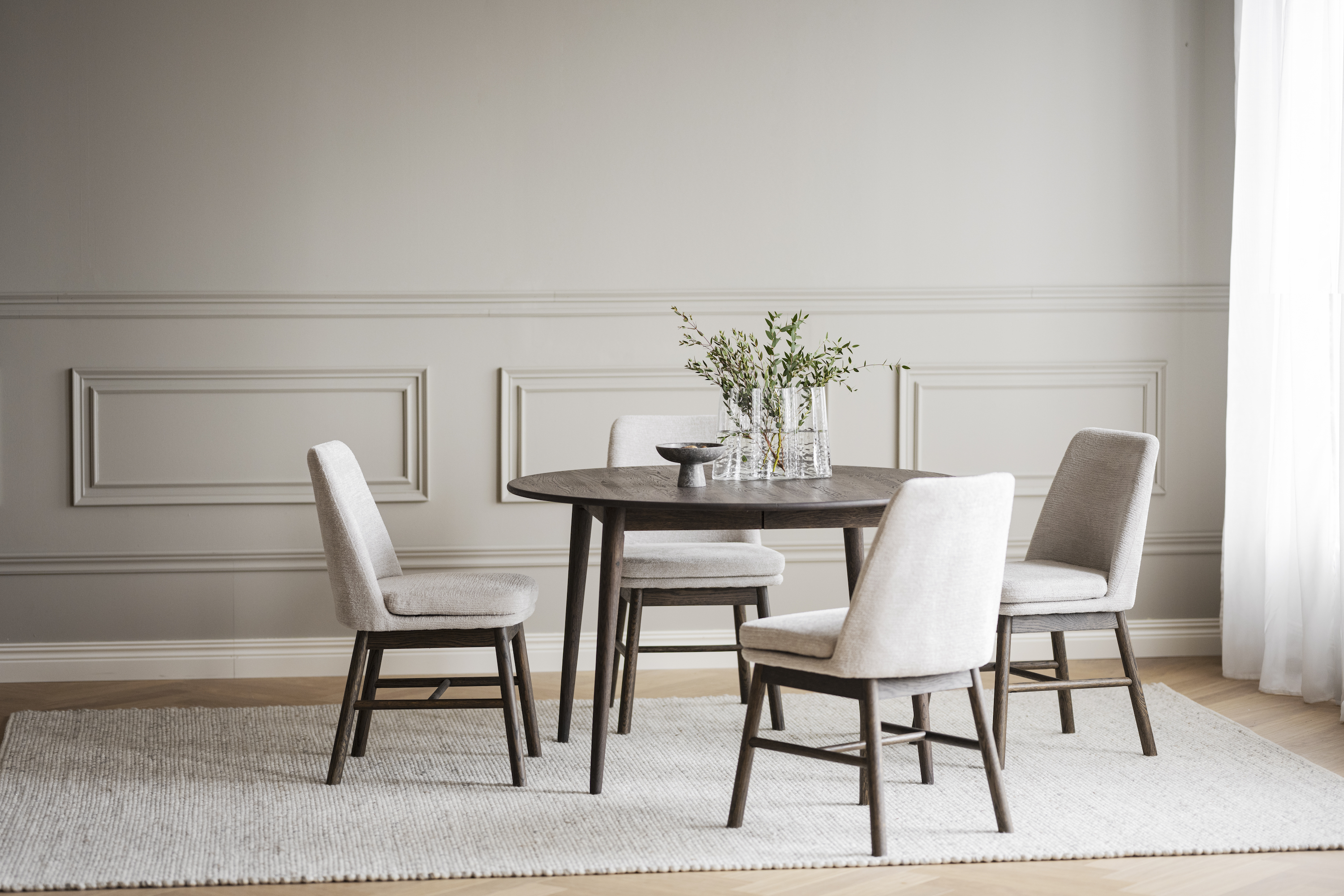 Rowico Home Amesbury Esszimmerstuhl Hellbeige/Braun