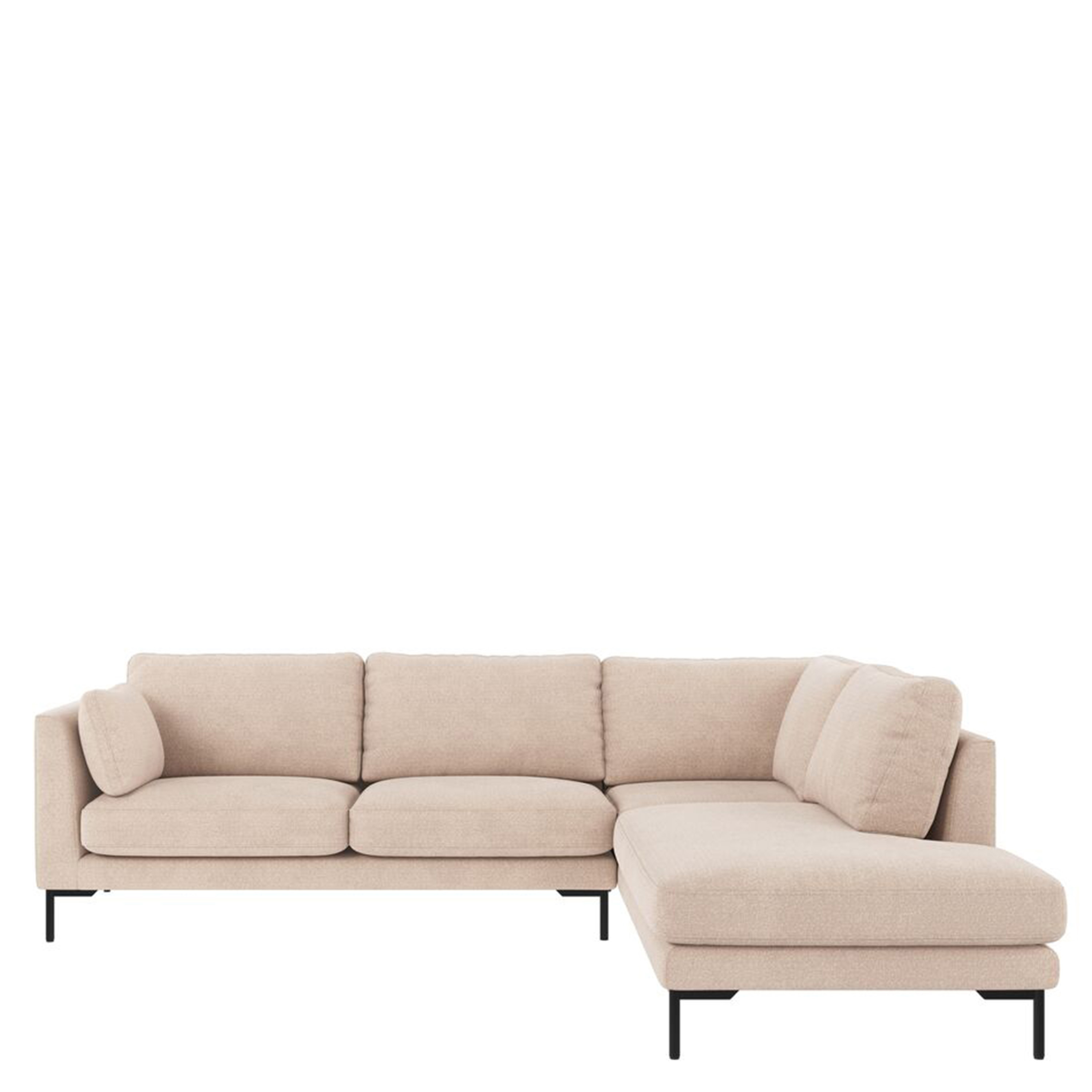 Corwin 2,5+2,5-Sitzer Ecksofa Rechts Beige