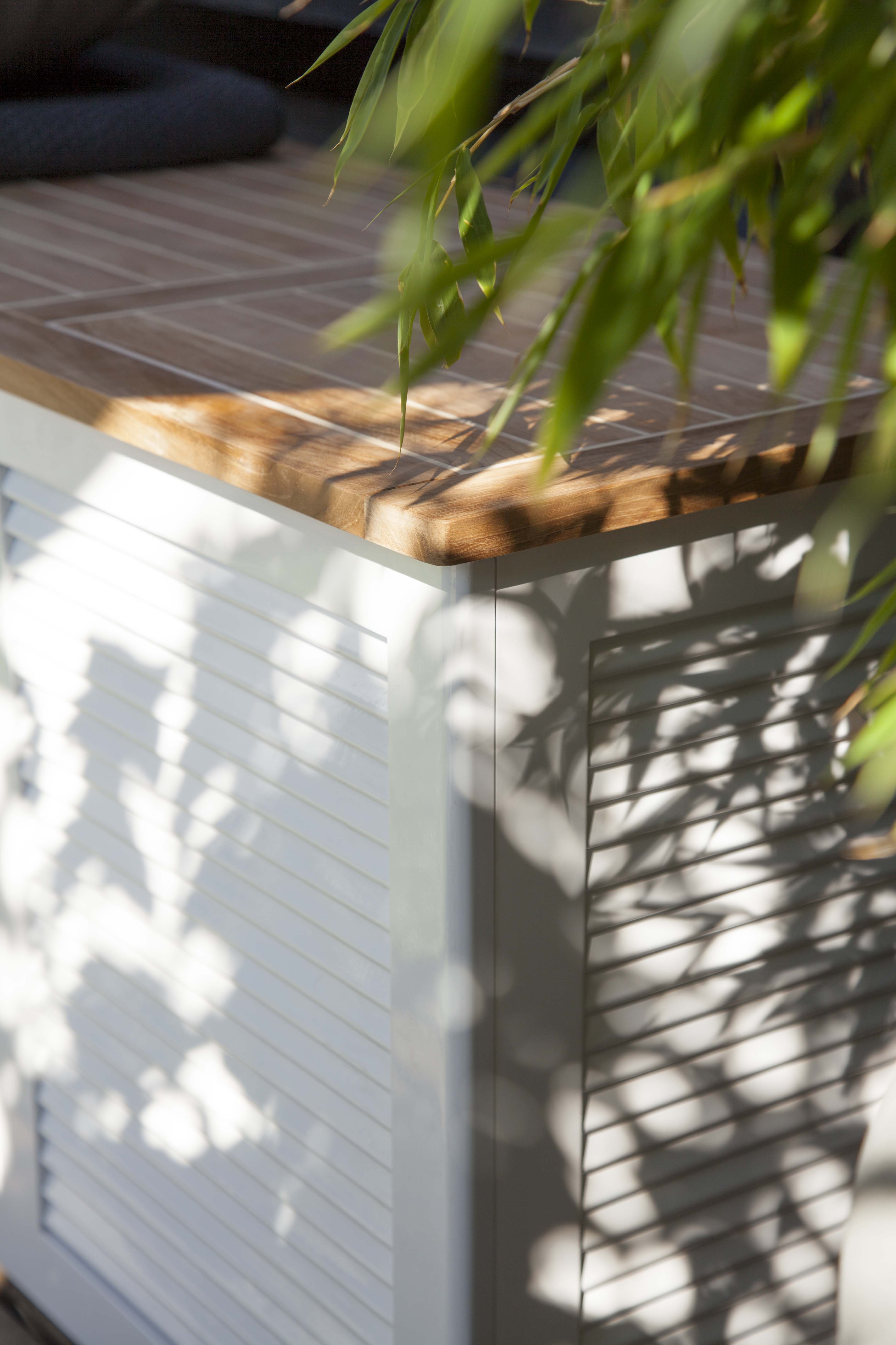 Cinas Classic Dynbox Teak/Vit 130cm