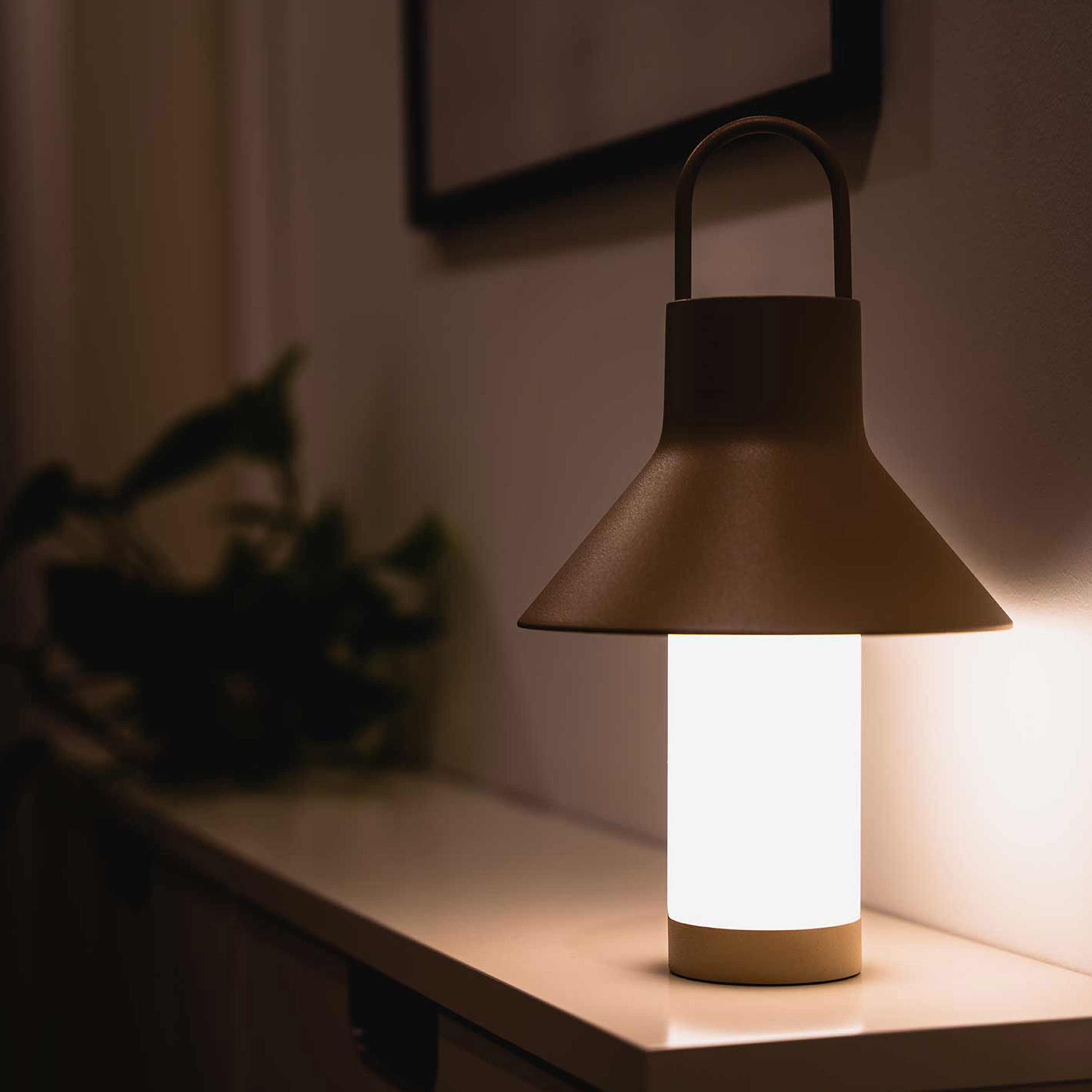 LOOM Design Shadow Akku-Tischleuchte Grey/Beige Ø15