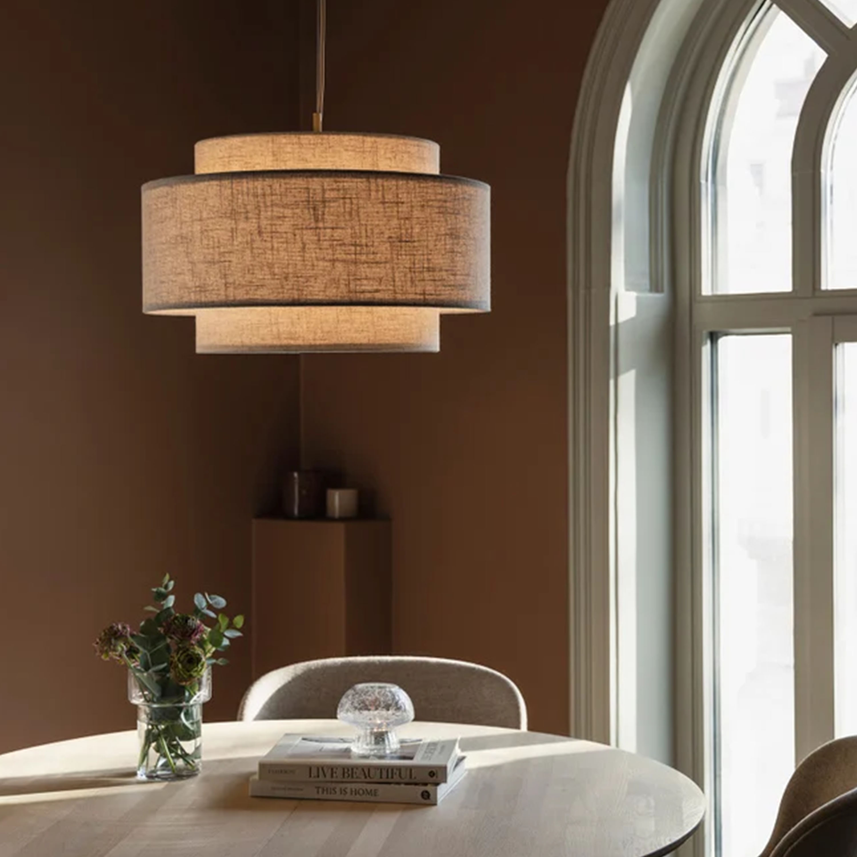 Globen Lighting Noah Taklampe Beige Ø50