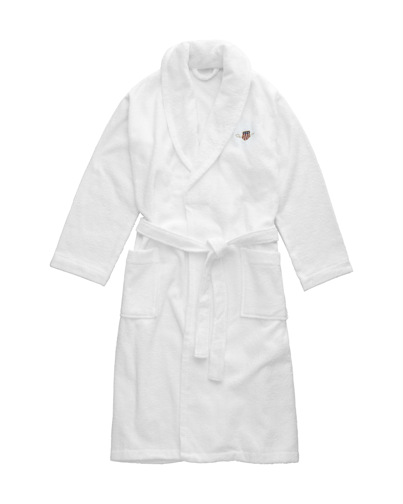 GANT Home - Organic Archive Shield Terry Morgonrock White XS - Vit