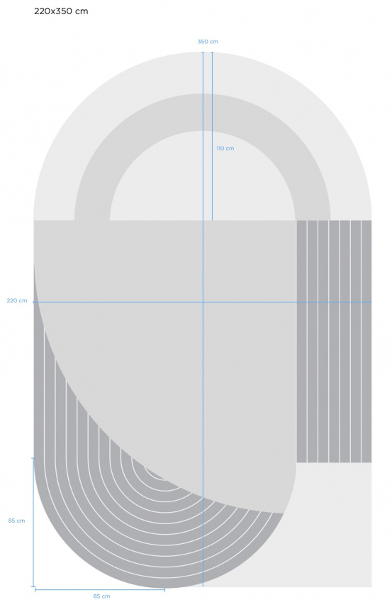 Layered Circular Ullmatta Sand 220x350