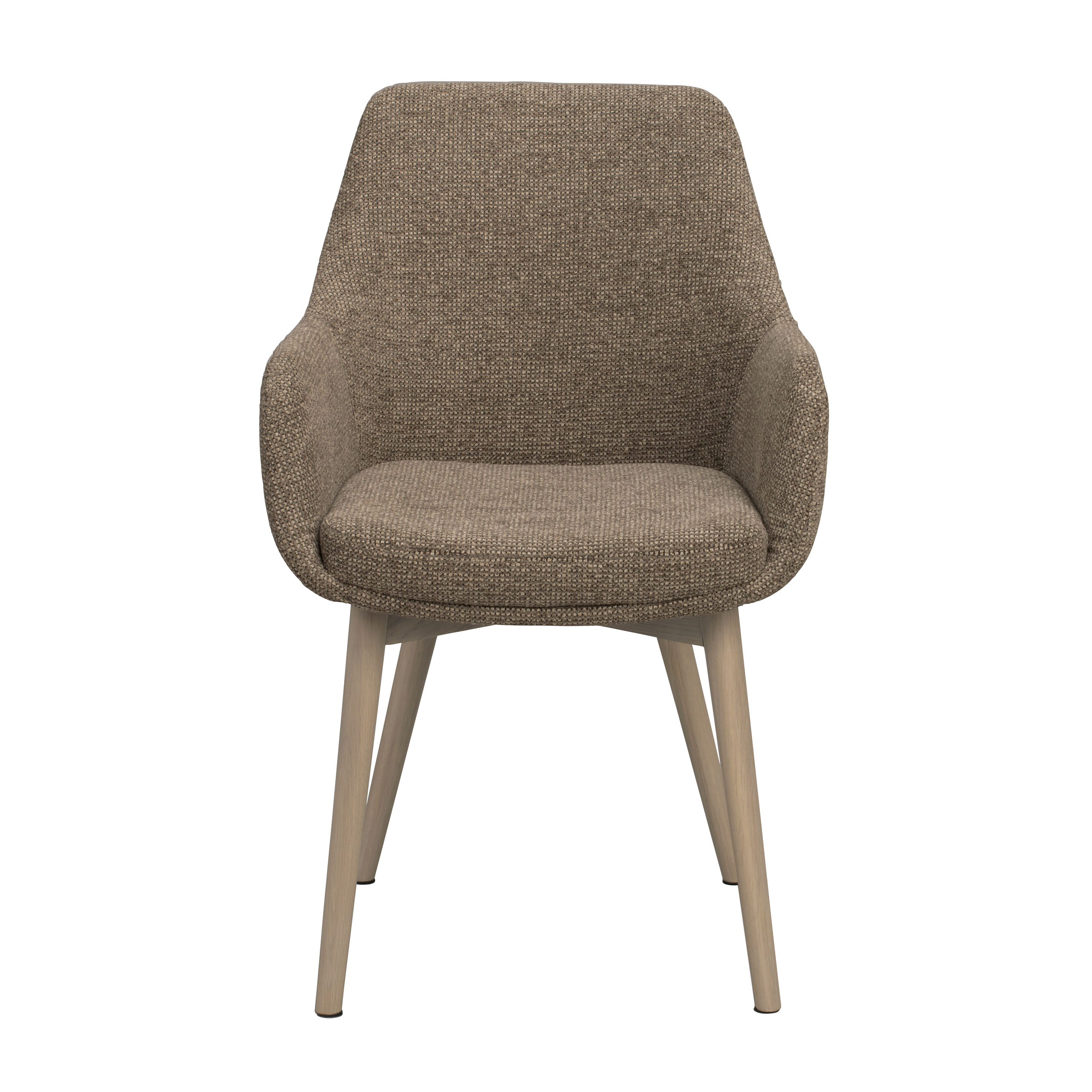 Denley Karmstol Mörkbeige/Vitpigmenterad