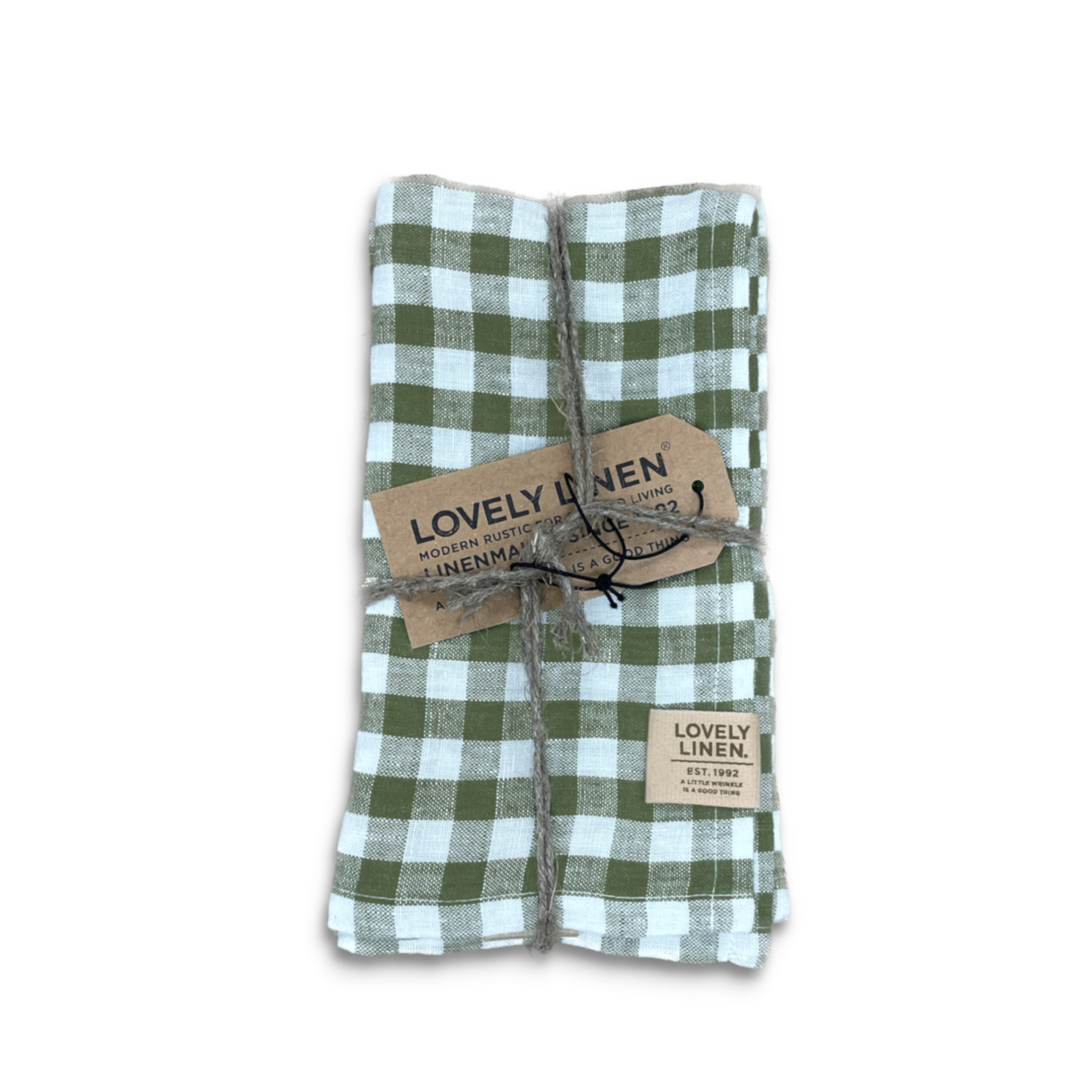 Misty Servett Linne Square Jeep Green 45x45 4-pack