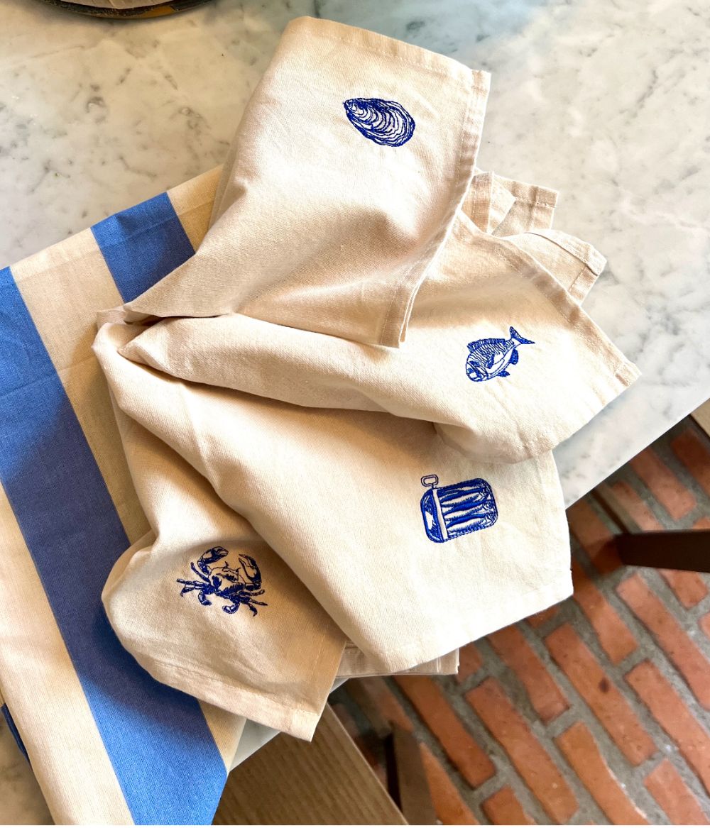 Midnatt Servett La Mer 4er-Pack