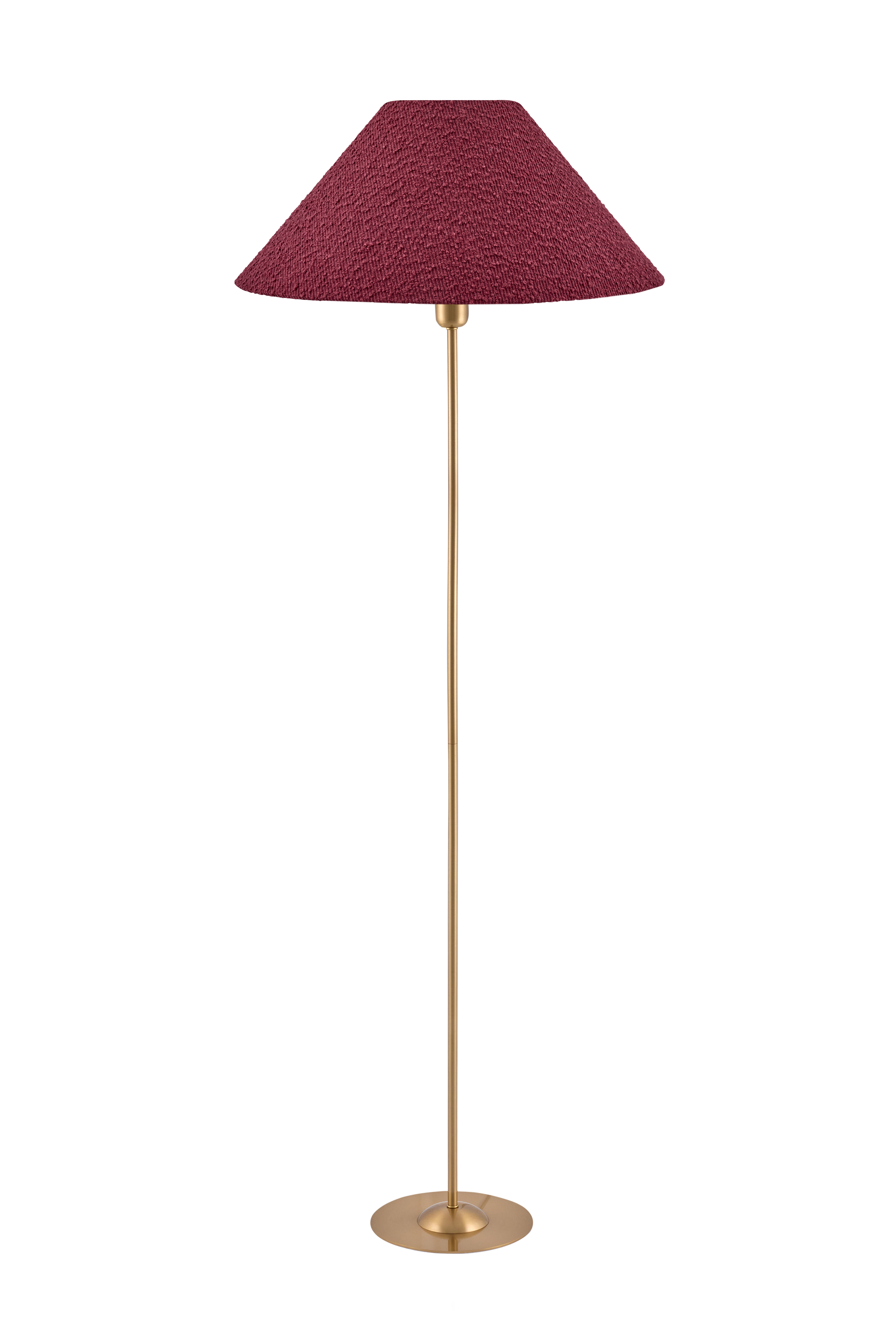 Globen Lighting Iris Lattiavalaisimen Jalusta Harjattu Messinki