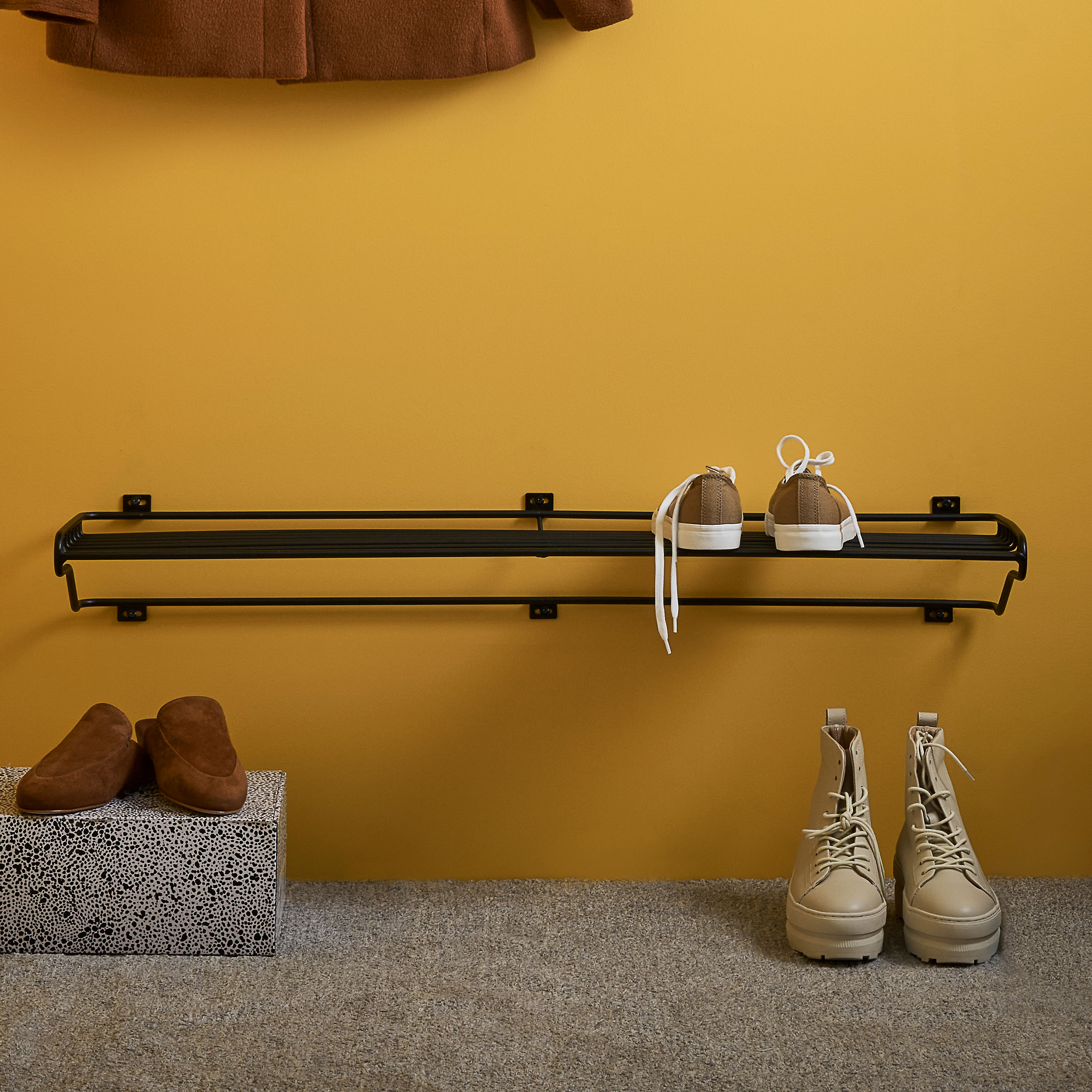 Maze Shoe Shelf Shoe Rack Black Large