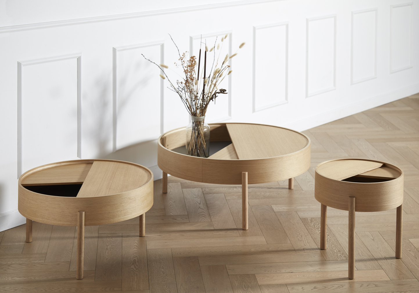 Woud Arc Soffbord Oak Ø66