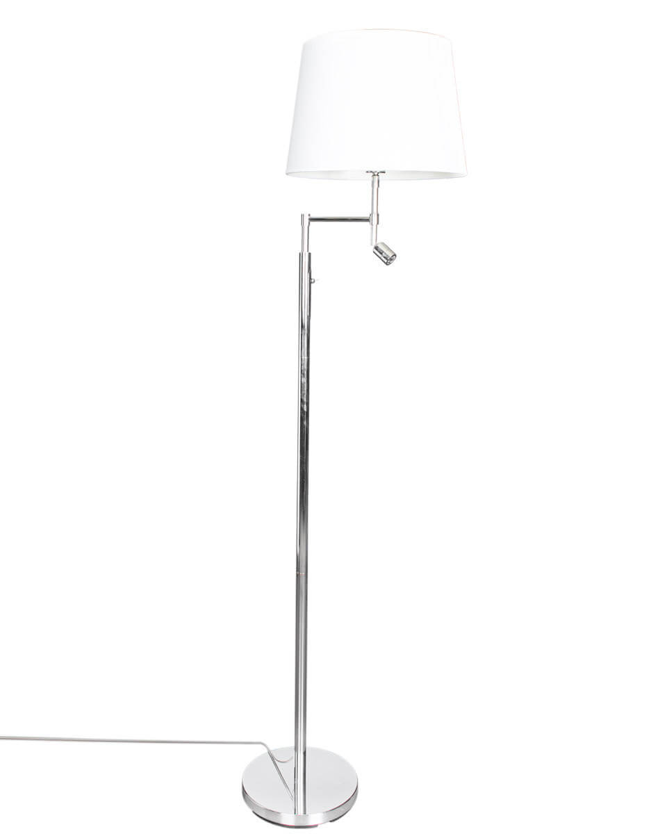 By Rydéns - Orlando Stehleuchte Chrom/Weiß 157cm - Bodenlampen